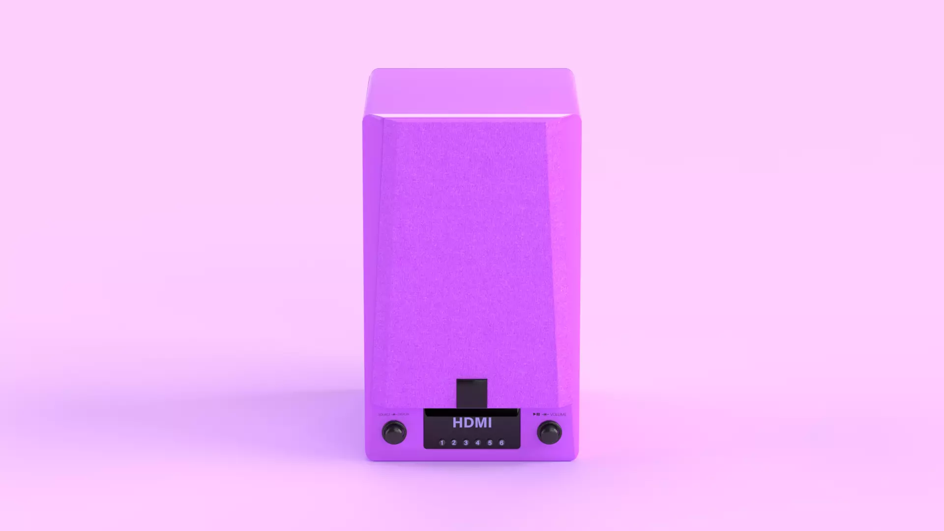 Prime Wireless Speaker Purple Low-poly 3D model_2