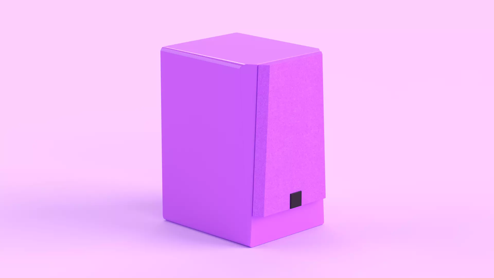 Prime Wireless Speaker Purple Low-poly 3D model_1
