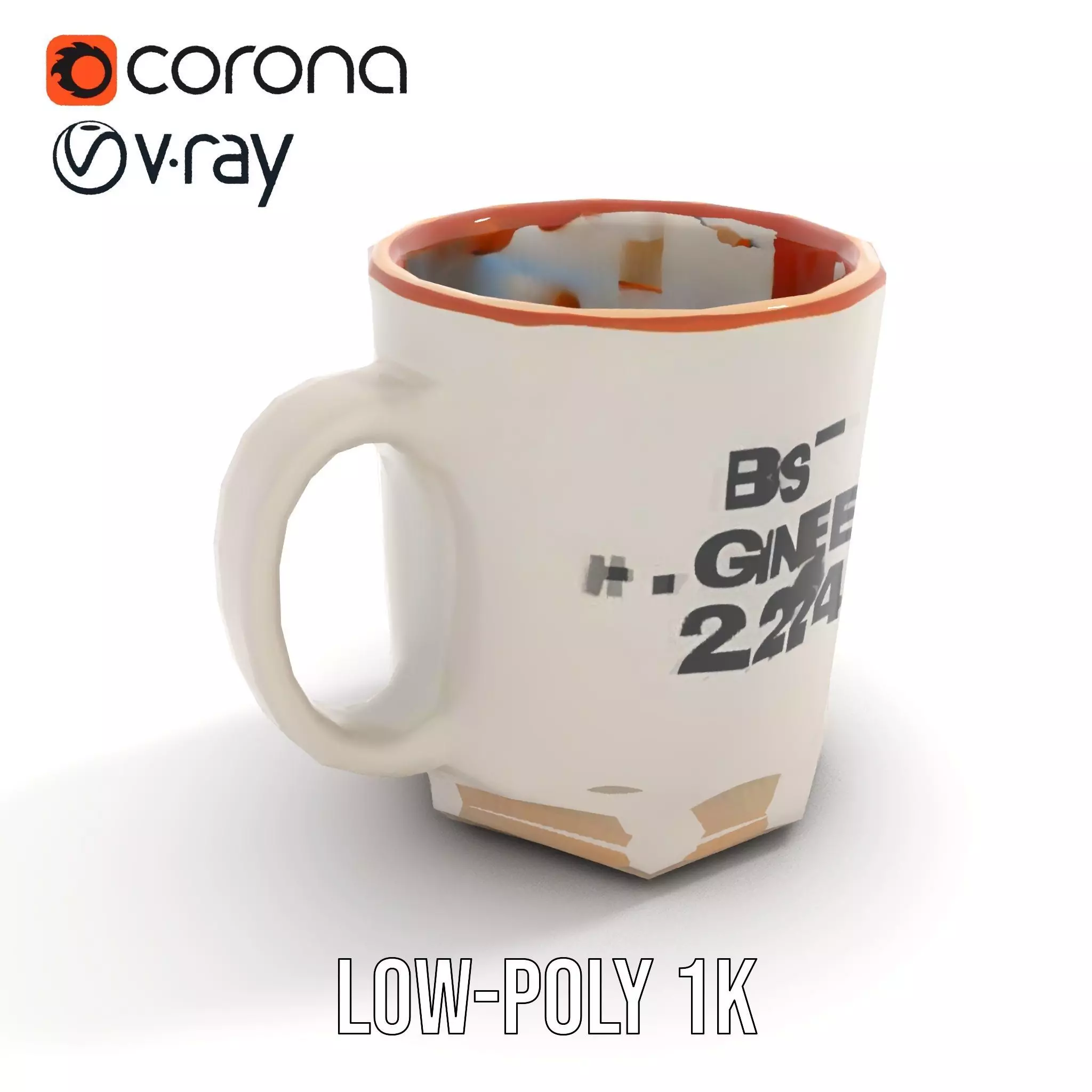 Best Engineer Mug  model pack Low-poly 3D model_14