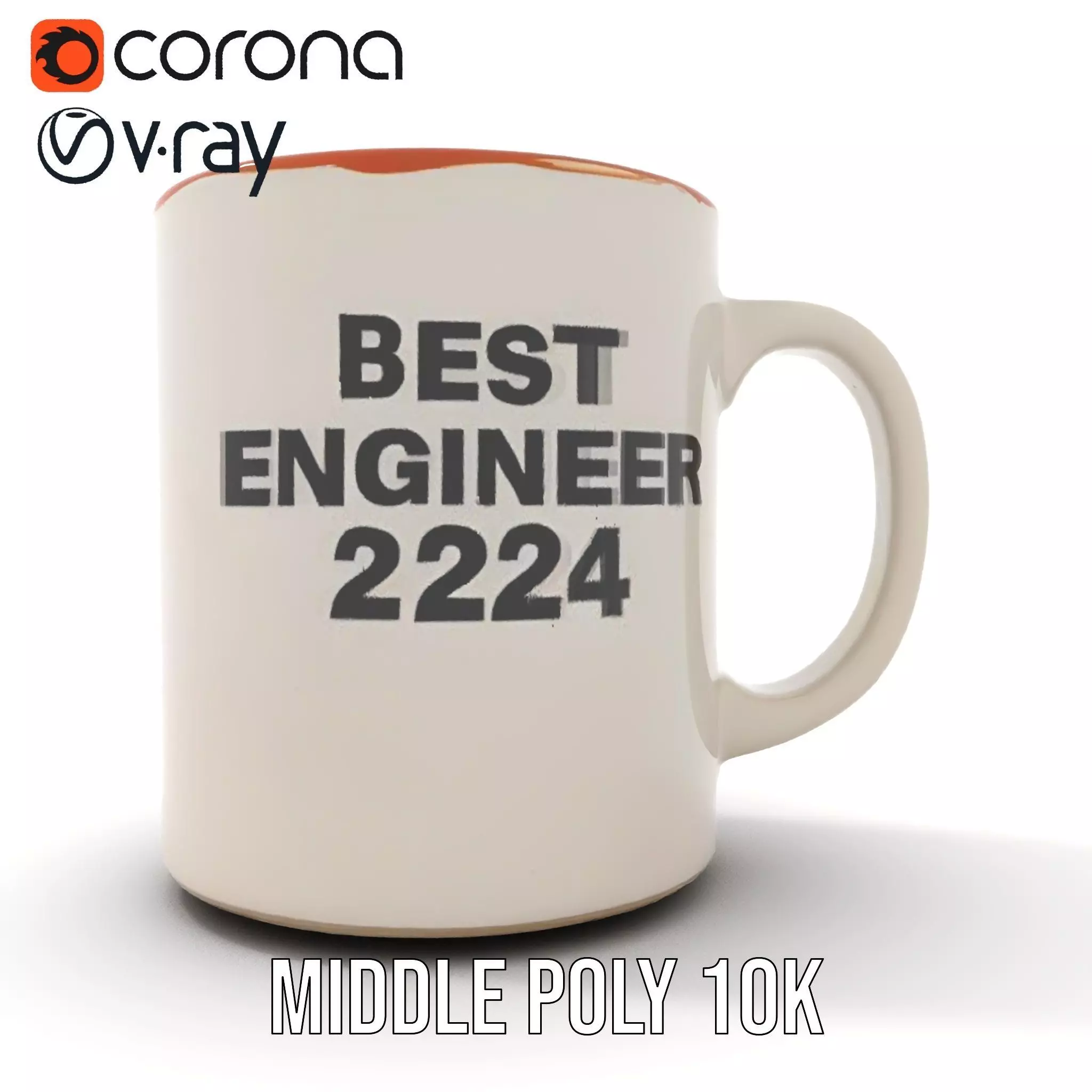 Best Engineer Mug  model pack Low-poly 3D model_16