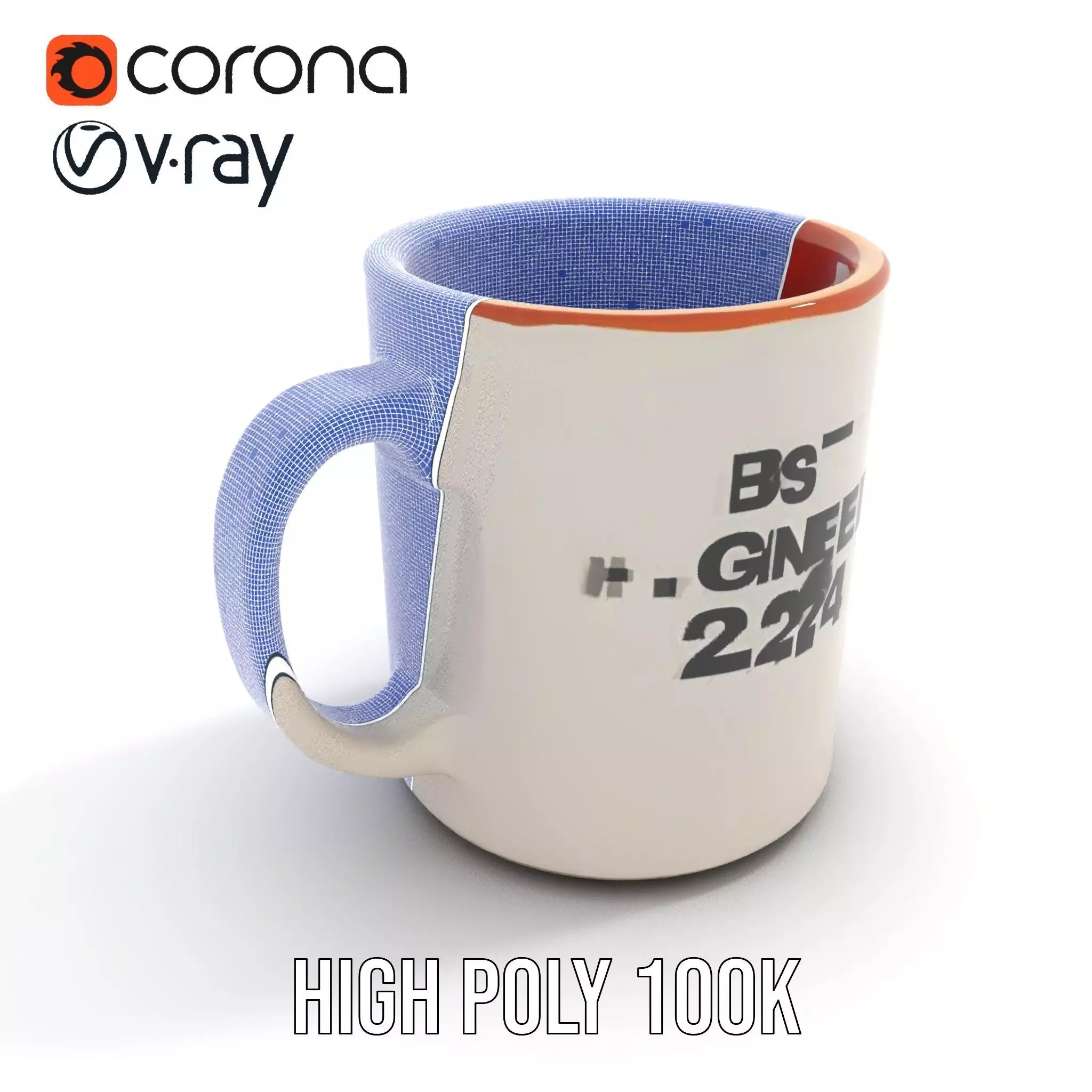 Best Engineer Mug  model pack Low-poly 3D model_23