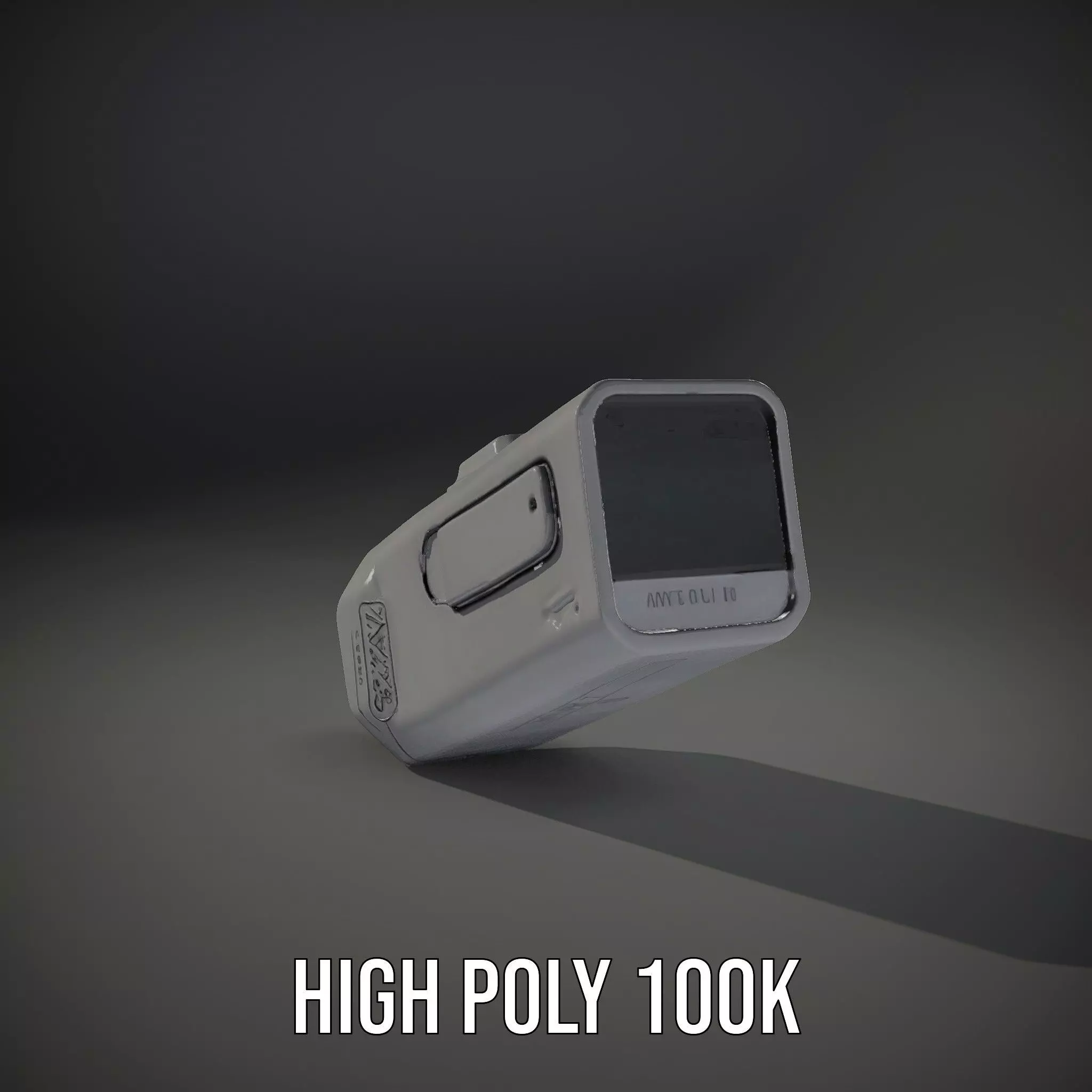 Compact Flashlight with Blue Beam Model Pack Low-poly 3D model_17