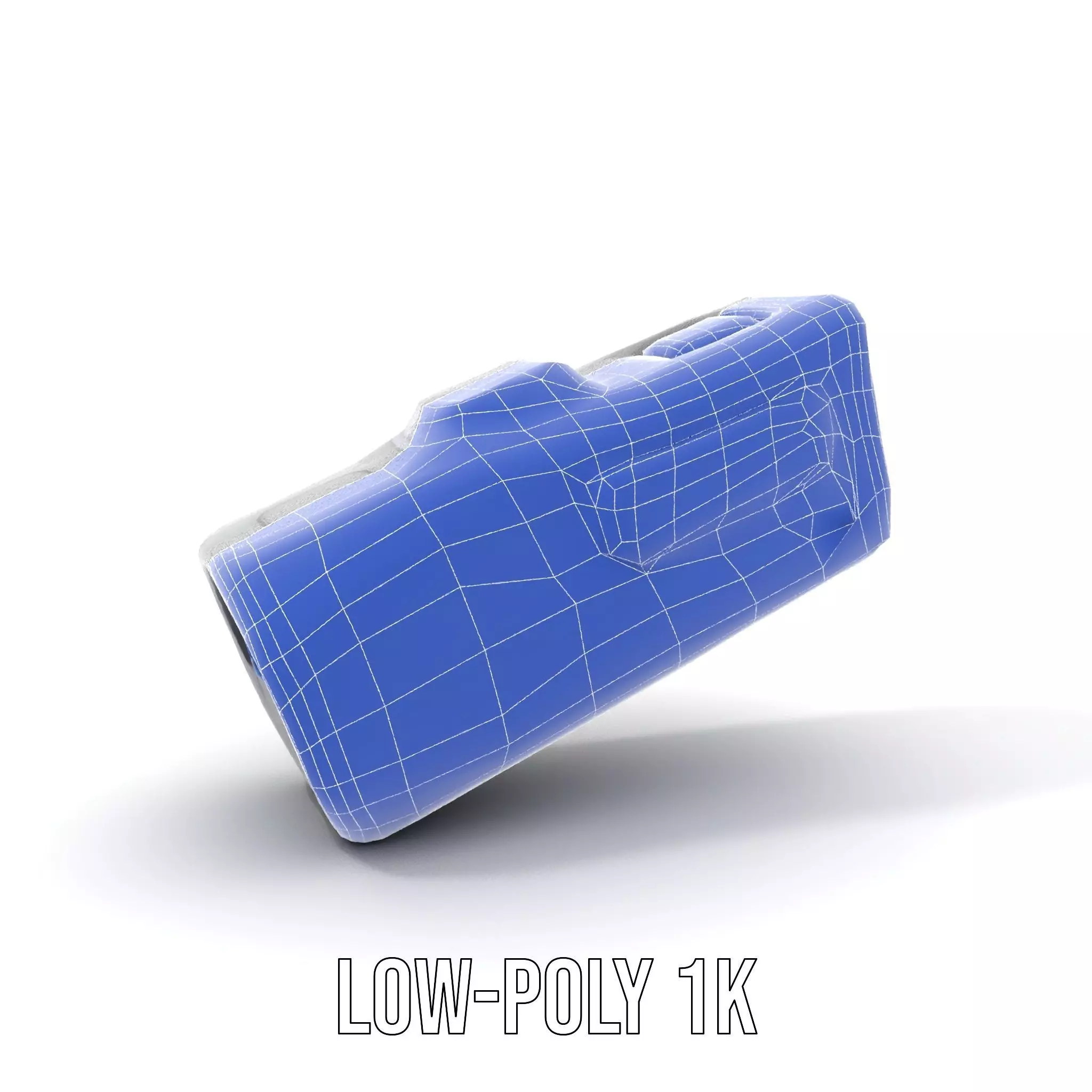 Compact Flashlight with Blue Beam Model Pack Low-poly 3D model_22