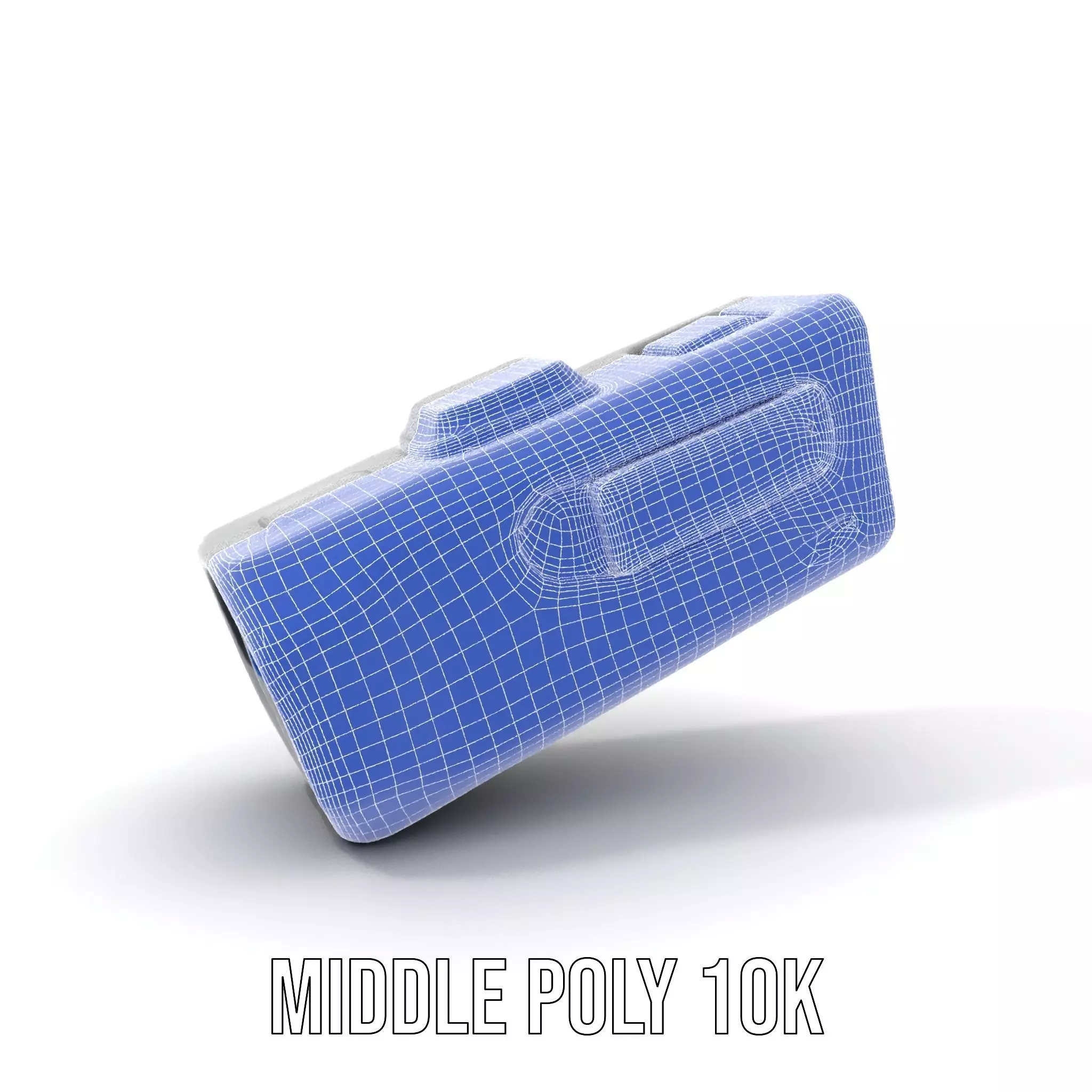 Compact Flashlight with Blue Beam Model Pack Low-poly 3D model_12