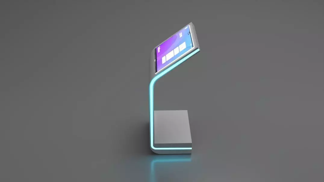 Modern Retail touch Kiosk Low-poly 3D model_3