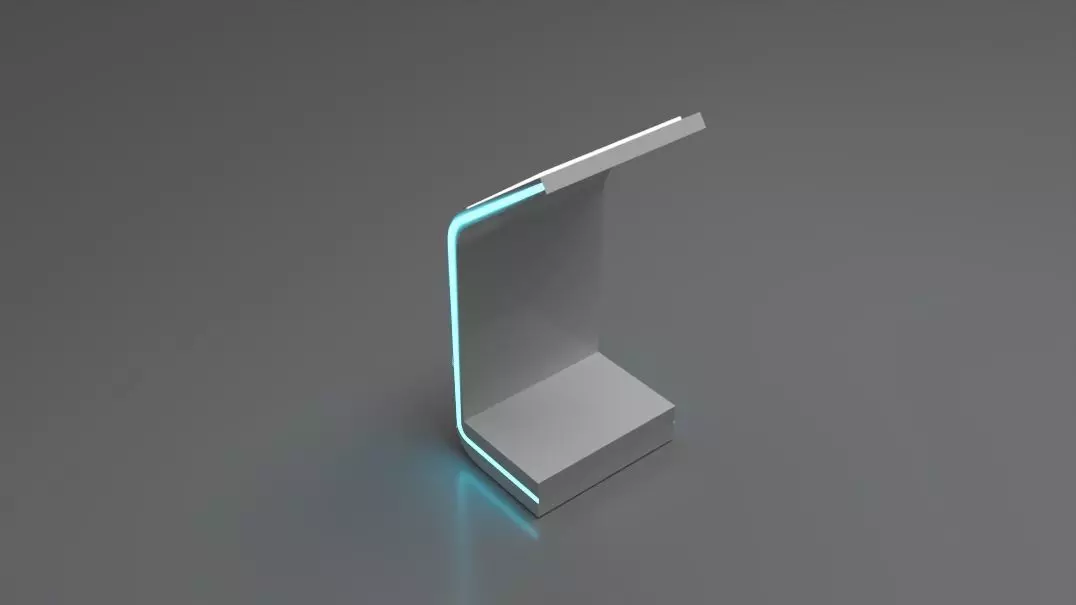 Modern Retail touch Kiosk Low-poly 3D model_4
