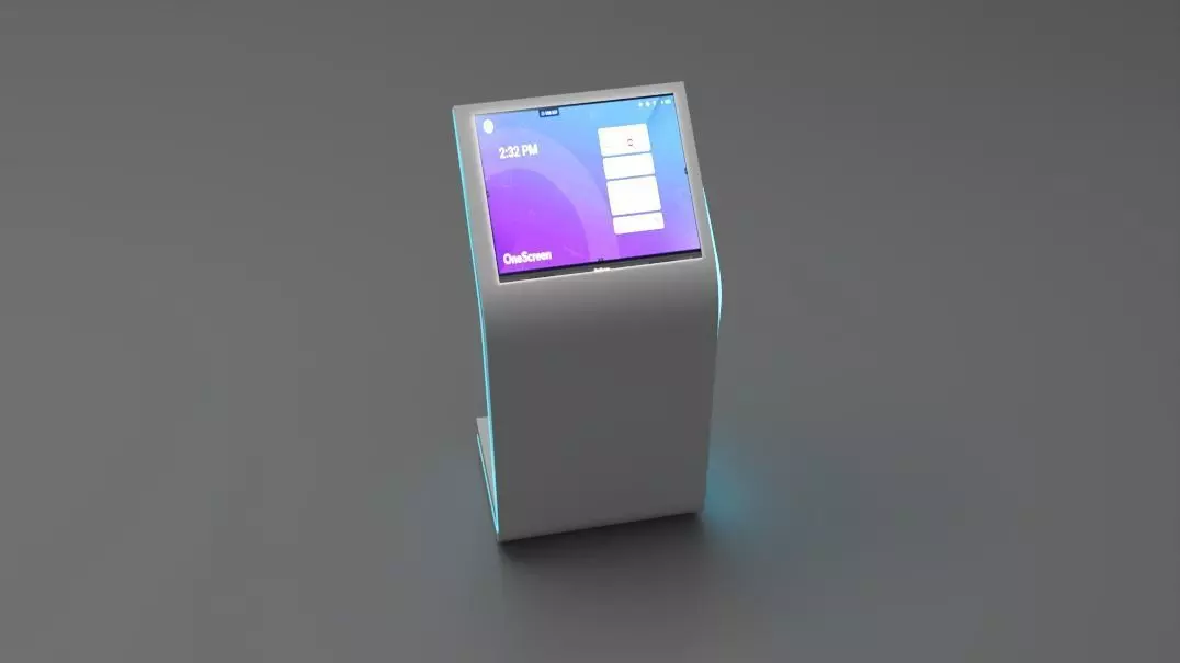 Modern Retail touch Kiosk Low-poly 3D model_1