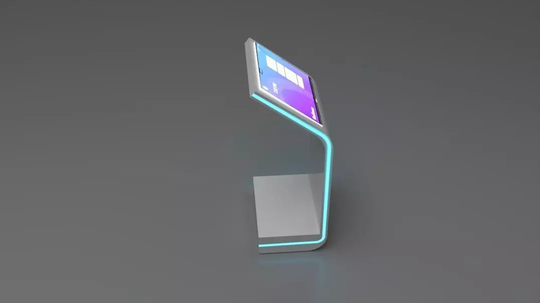 Modern Retail touch Kiosk Low-poly 3D model_5