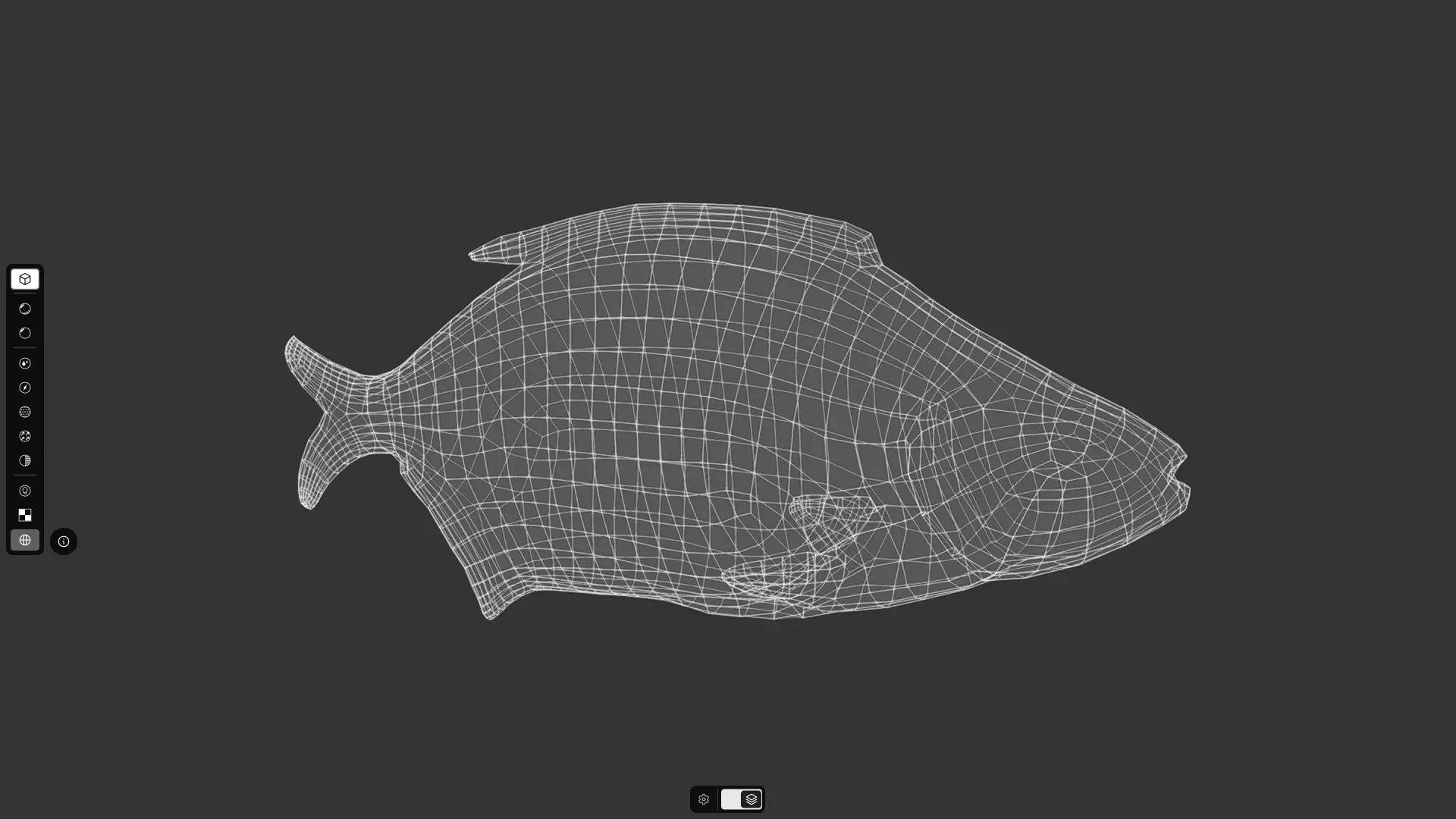 Dried Fish Low-poly 3D model_2