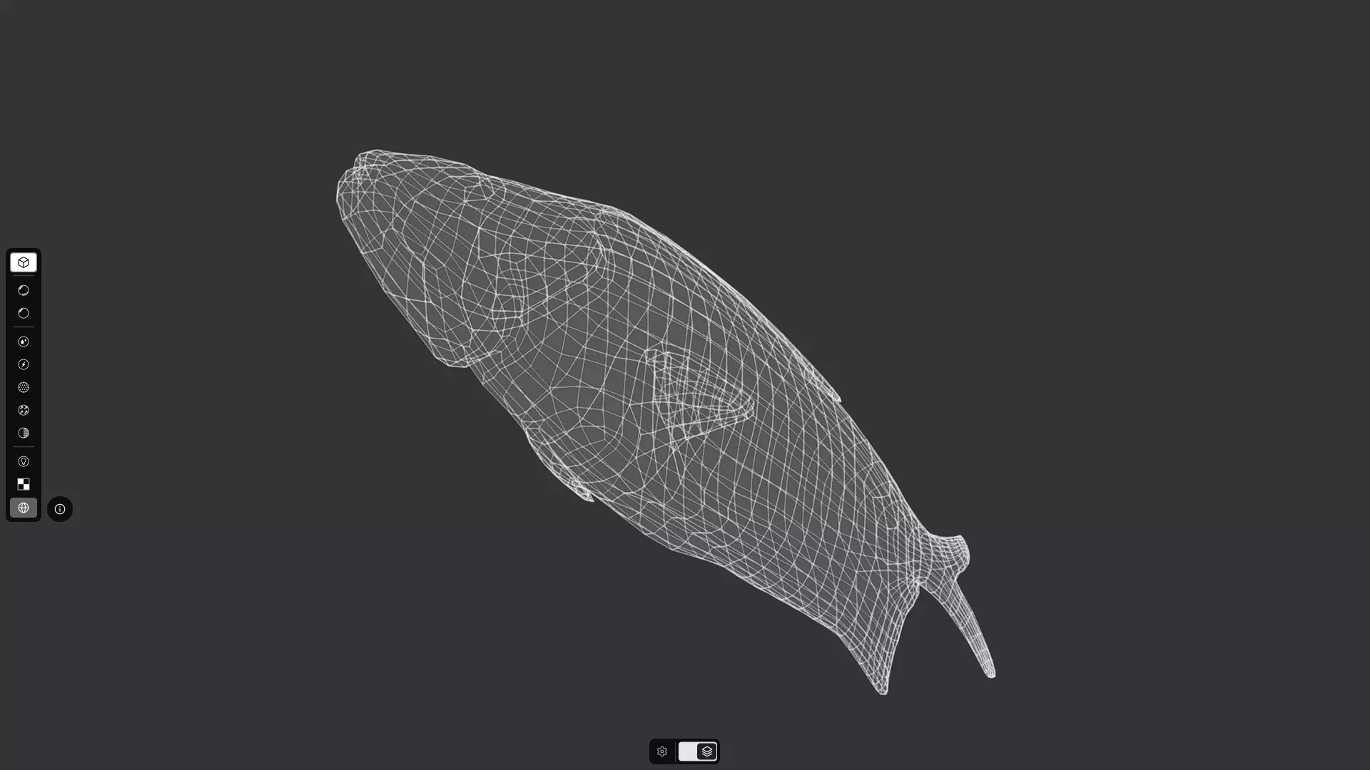 Dried Fish Low-poly 3D model_4