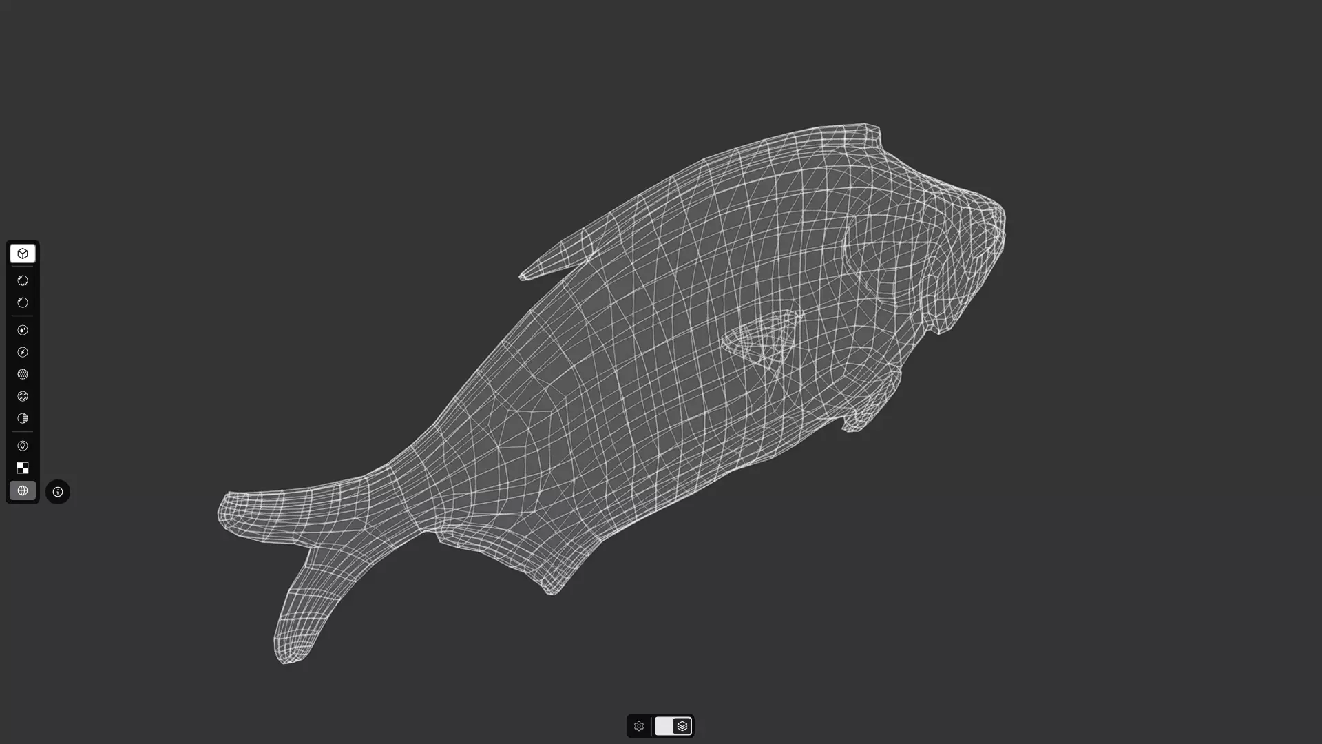 Dried Fish Low-poly 3D model_6