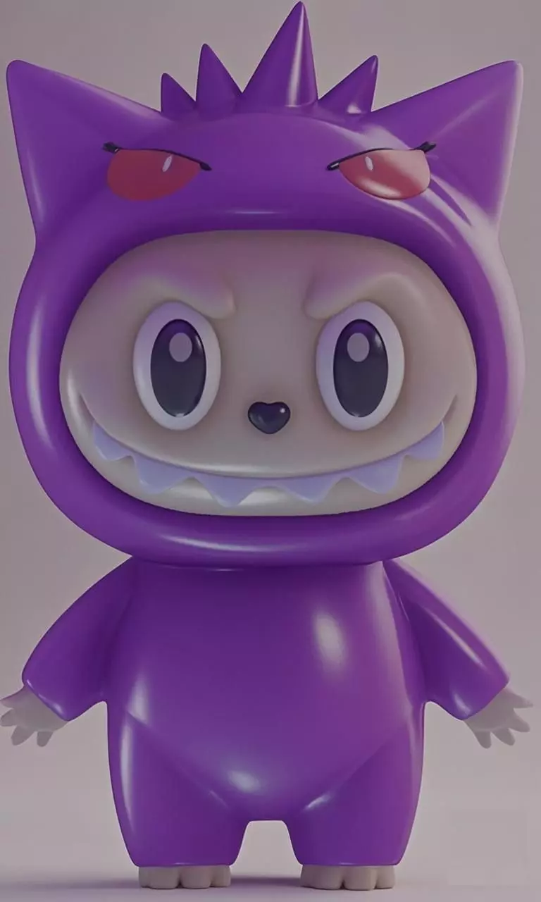 Labubu x Gengar 3D print model_0