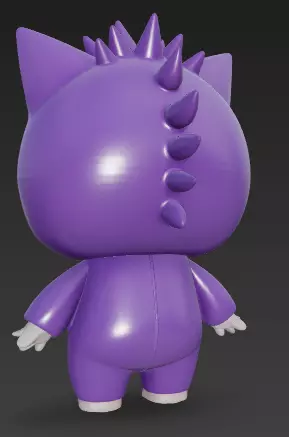 Labubu x Gengar 3D print model_3