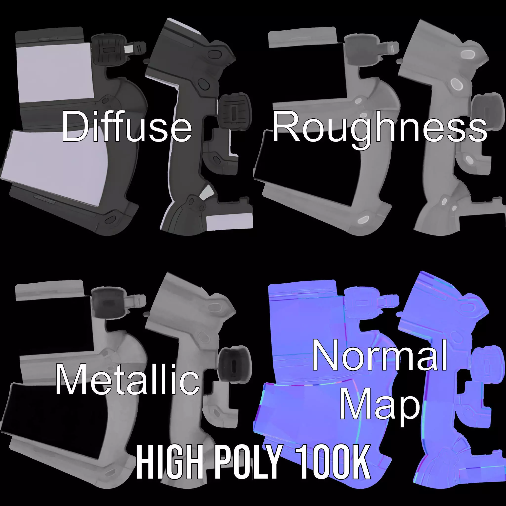 Rugged Tablet Model Pack Low-poly 3D model_4