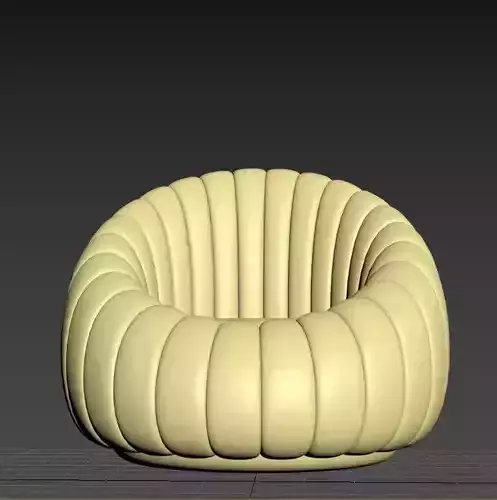 Modern Puffed Lounge Chair