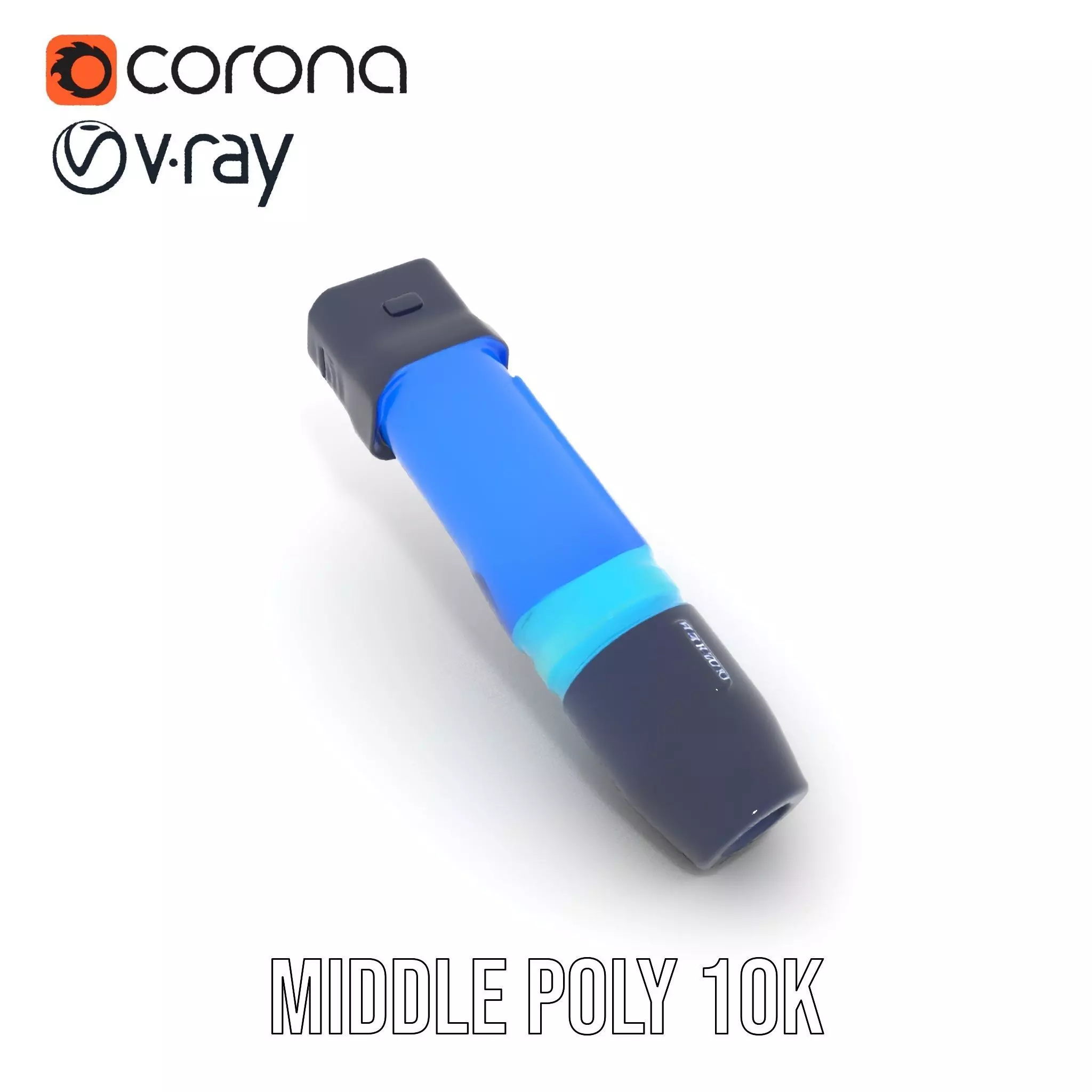 Futuristic Blue Light Pen model pack Low-poly 3D model_13