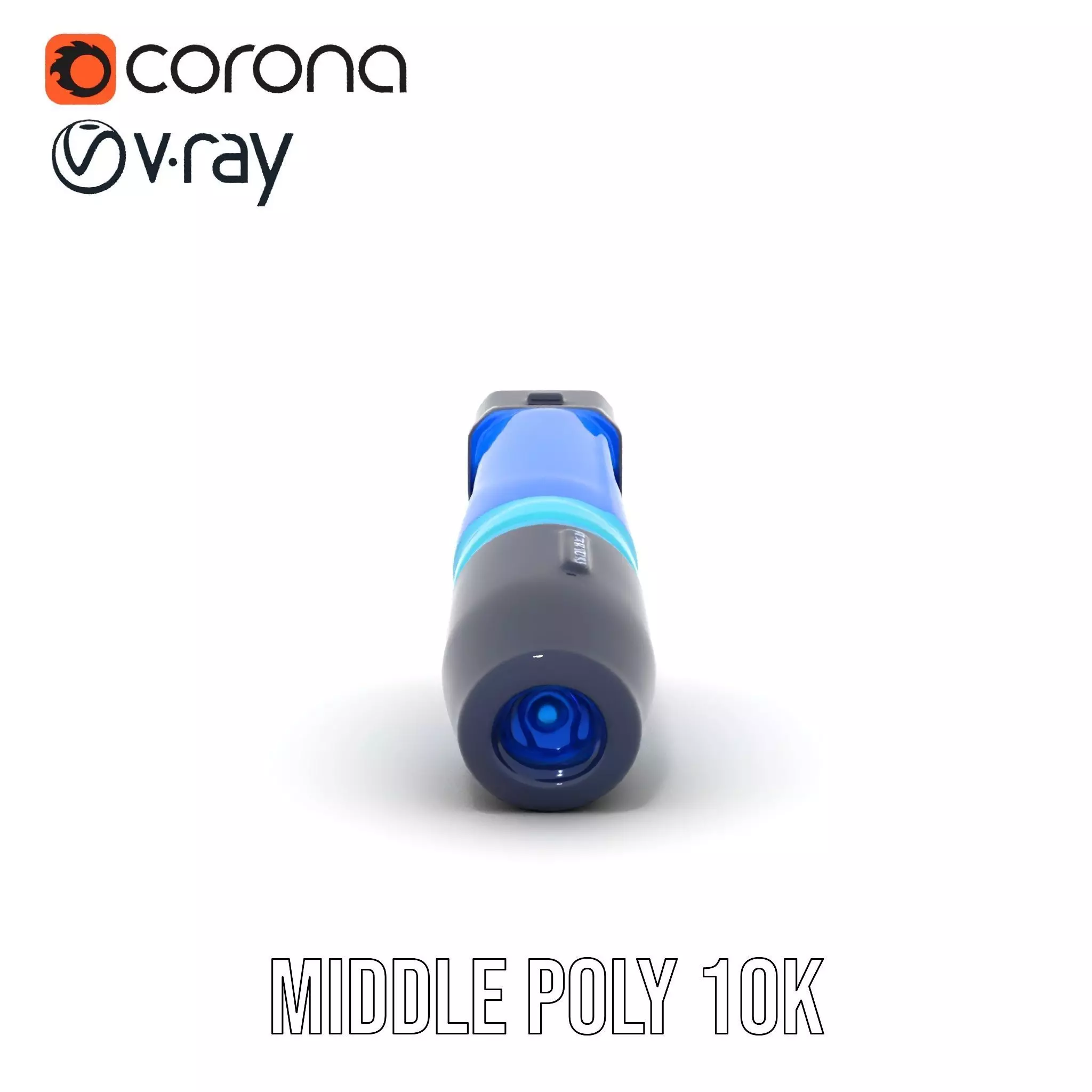 Futuristic Blue Light Pen model pack Low-poly 3D model_6