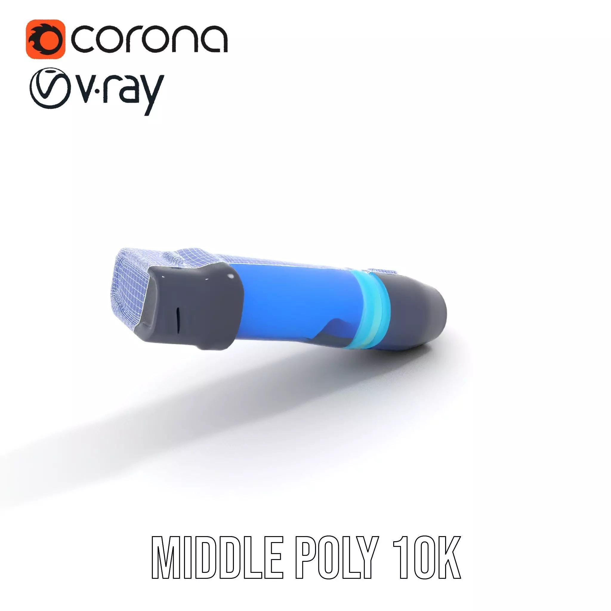 Futuristic Blue Light Pen model pack Low-poly 3D model_20