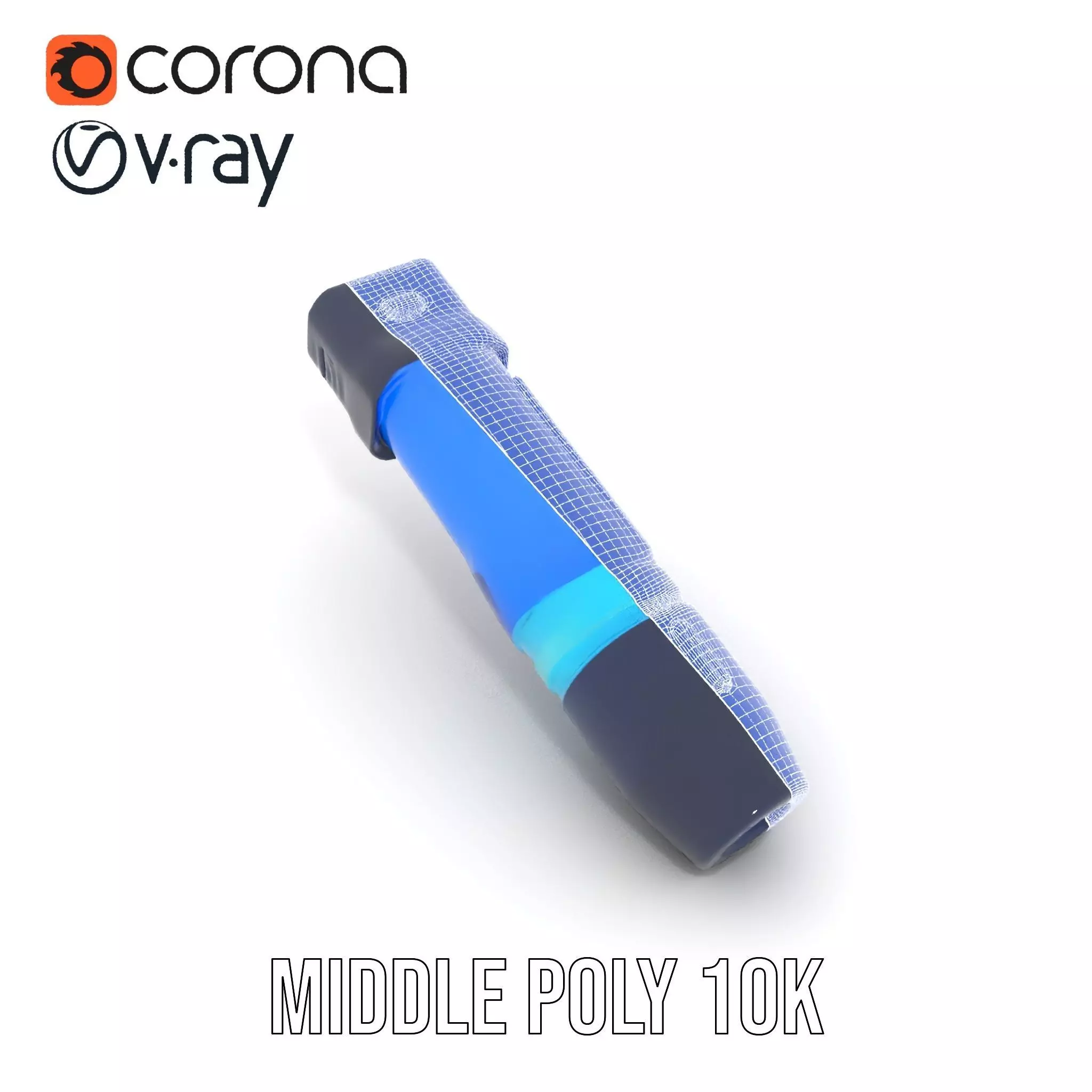Futuristic Blue Light Pen model pack Low-poly 3D model_29