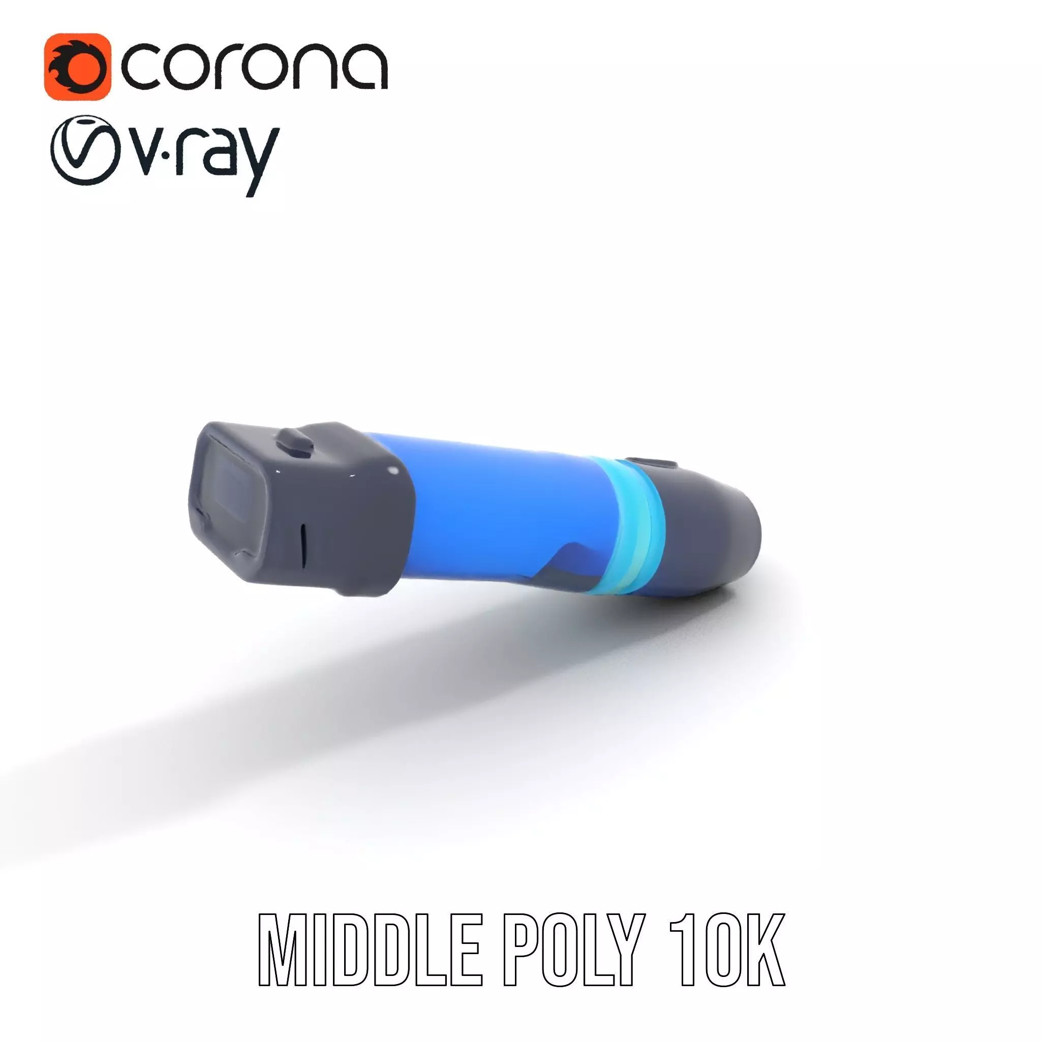 Futuristic Blue Light Pen model pack Low-poly 3D model_5