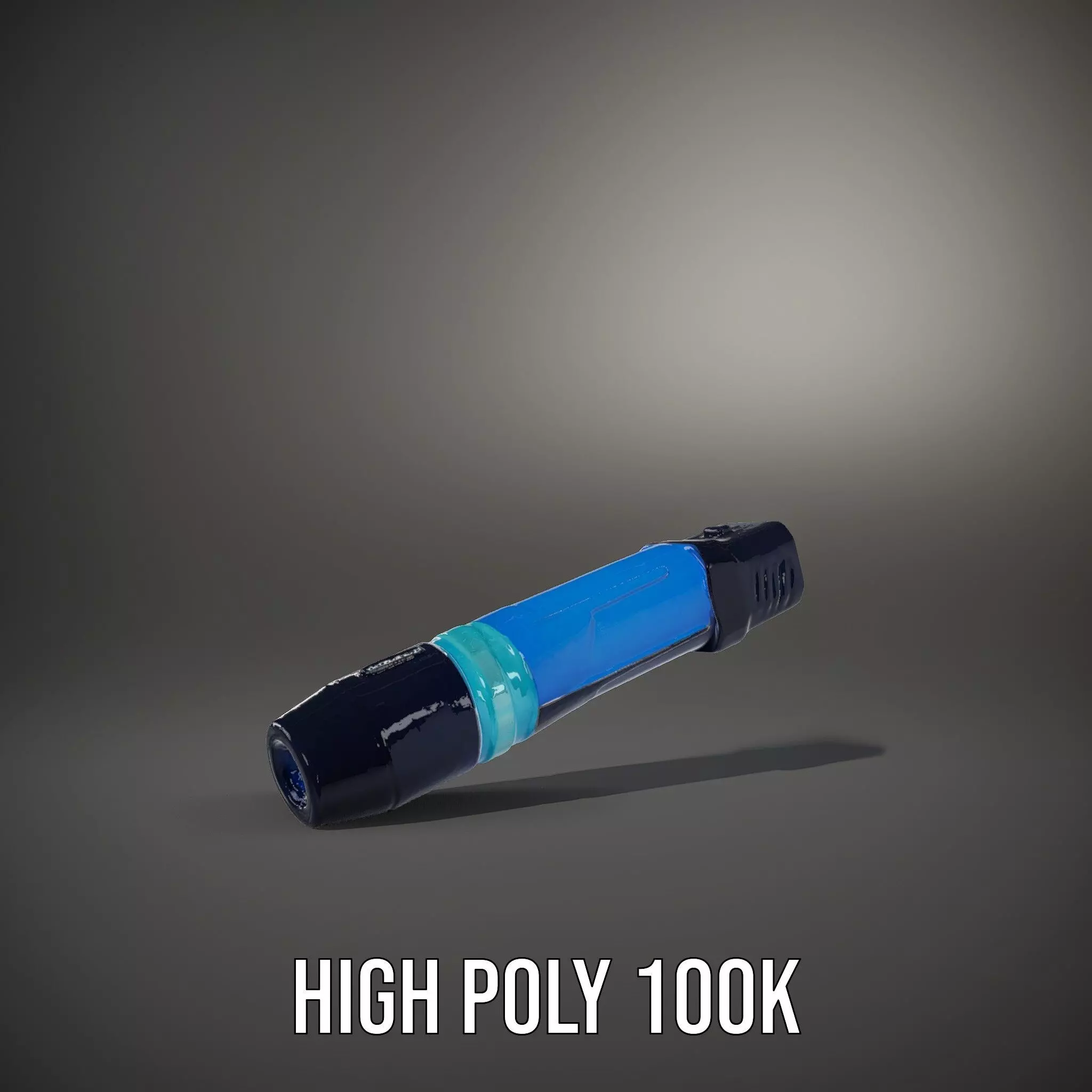 Futuristic Blue Light Pen model pack Low-poly 3D model_8