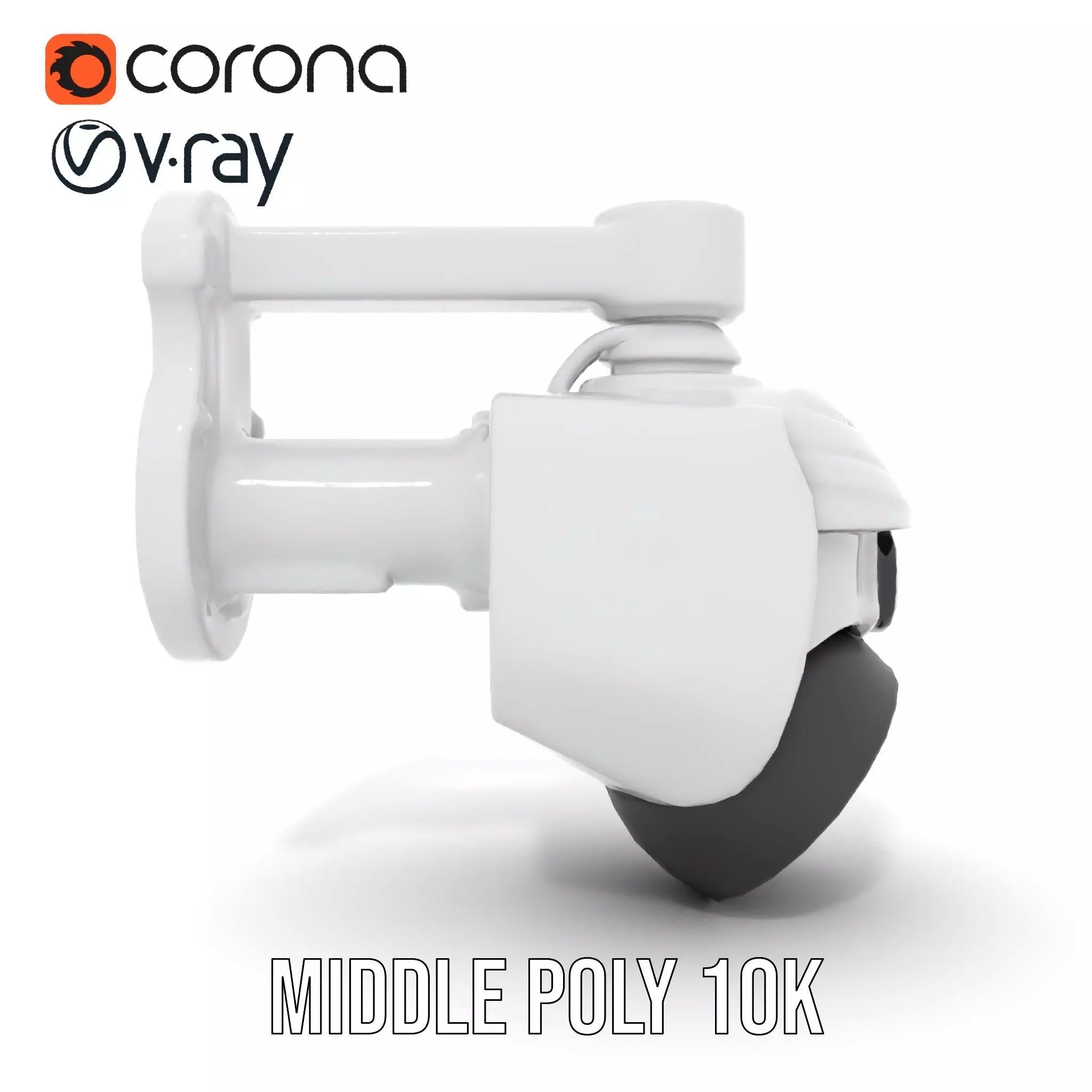Security Camera Model Pack with Adjustable Wall Mount Low-poly 3D model_16