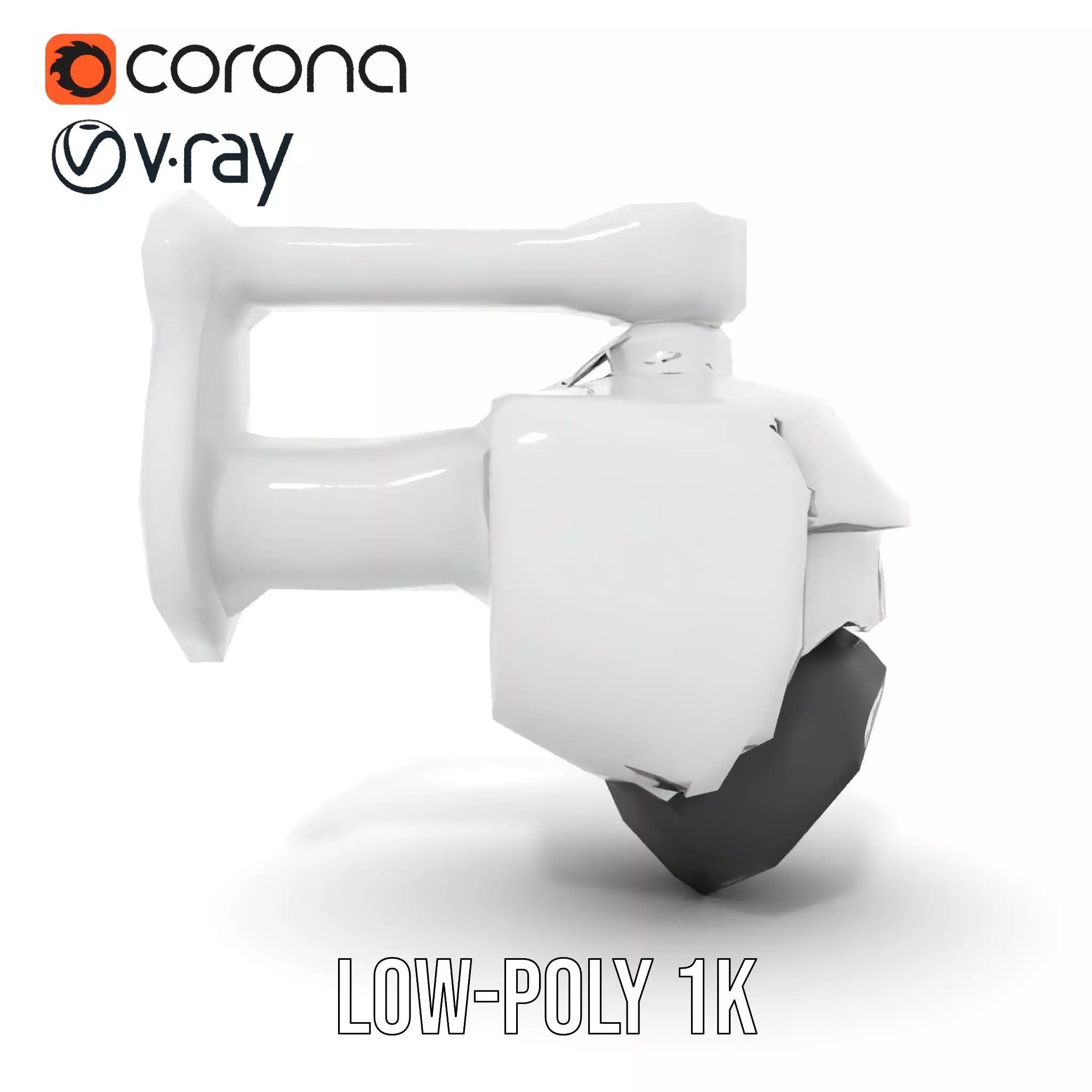 Security Camera Model Pack with Adjustable Wall Mount Low-poly 3D model_22