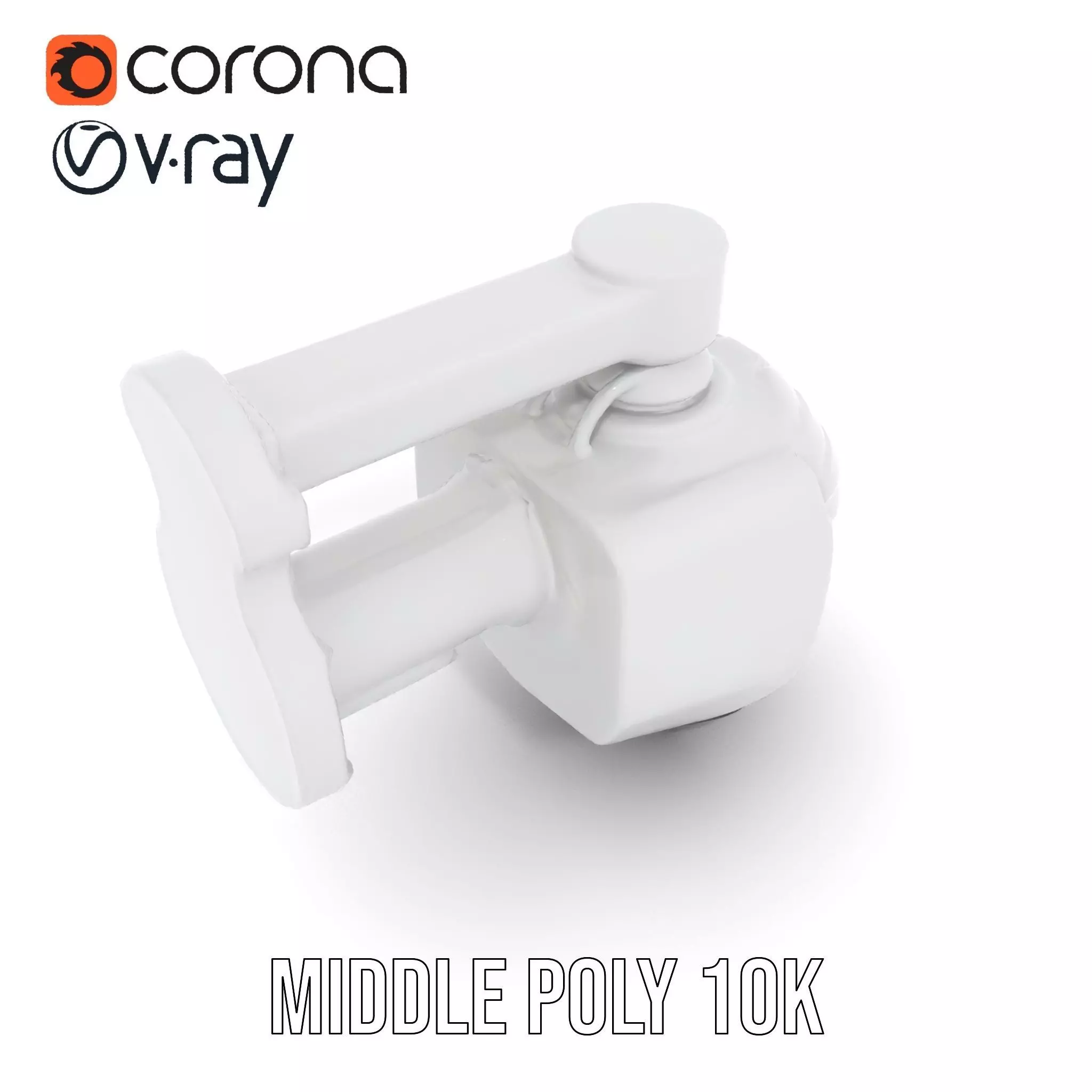 Security Camera Model Pack with Adjustable Wall Mount Low-poly 3D model_5