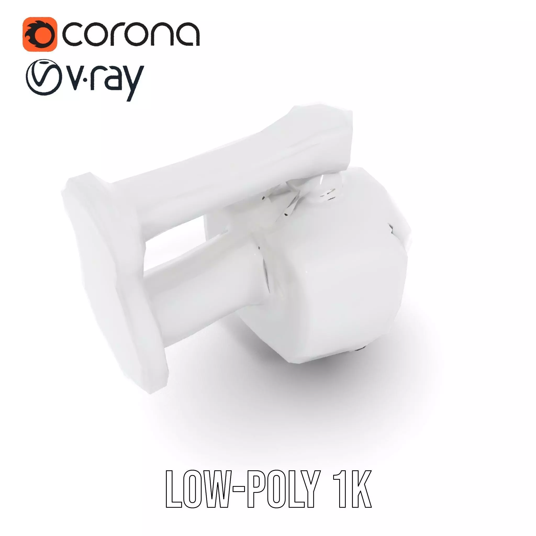 Security Camera Model Pack with Adjustable Wall Mount Low-poly 3D model_19