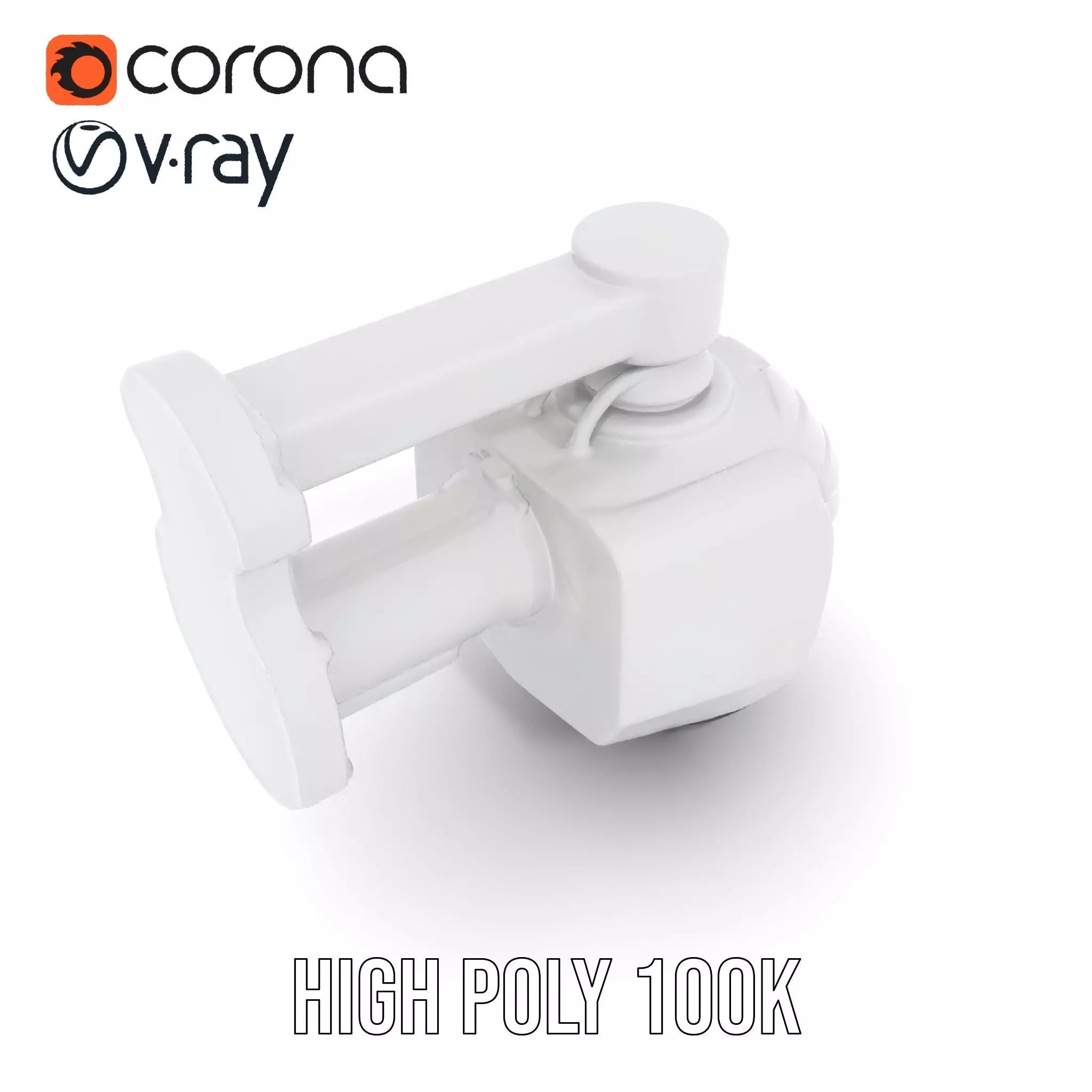 Security Camera Model Pack with Adjustable Wall Mount Low-poly 3D model_23