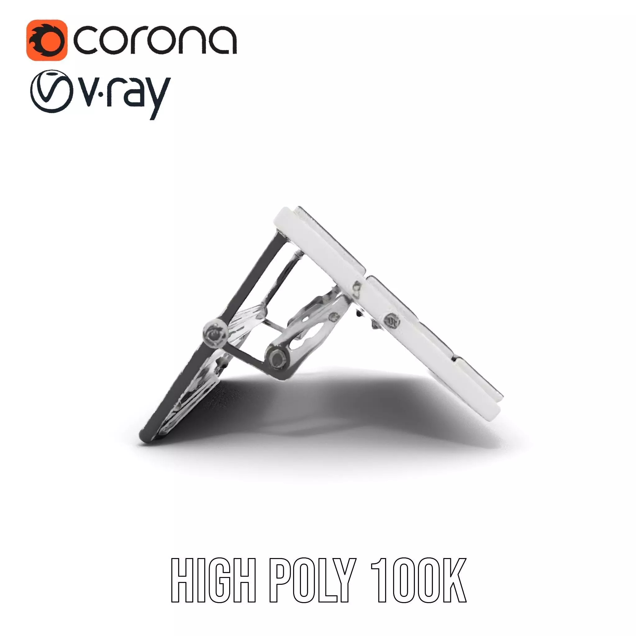 Solar Panel Adjustable Stand Model Pack Low-poly 3D model_16