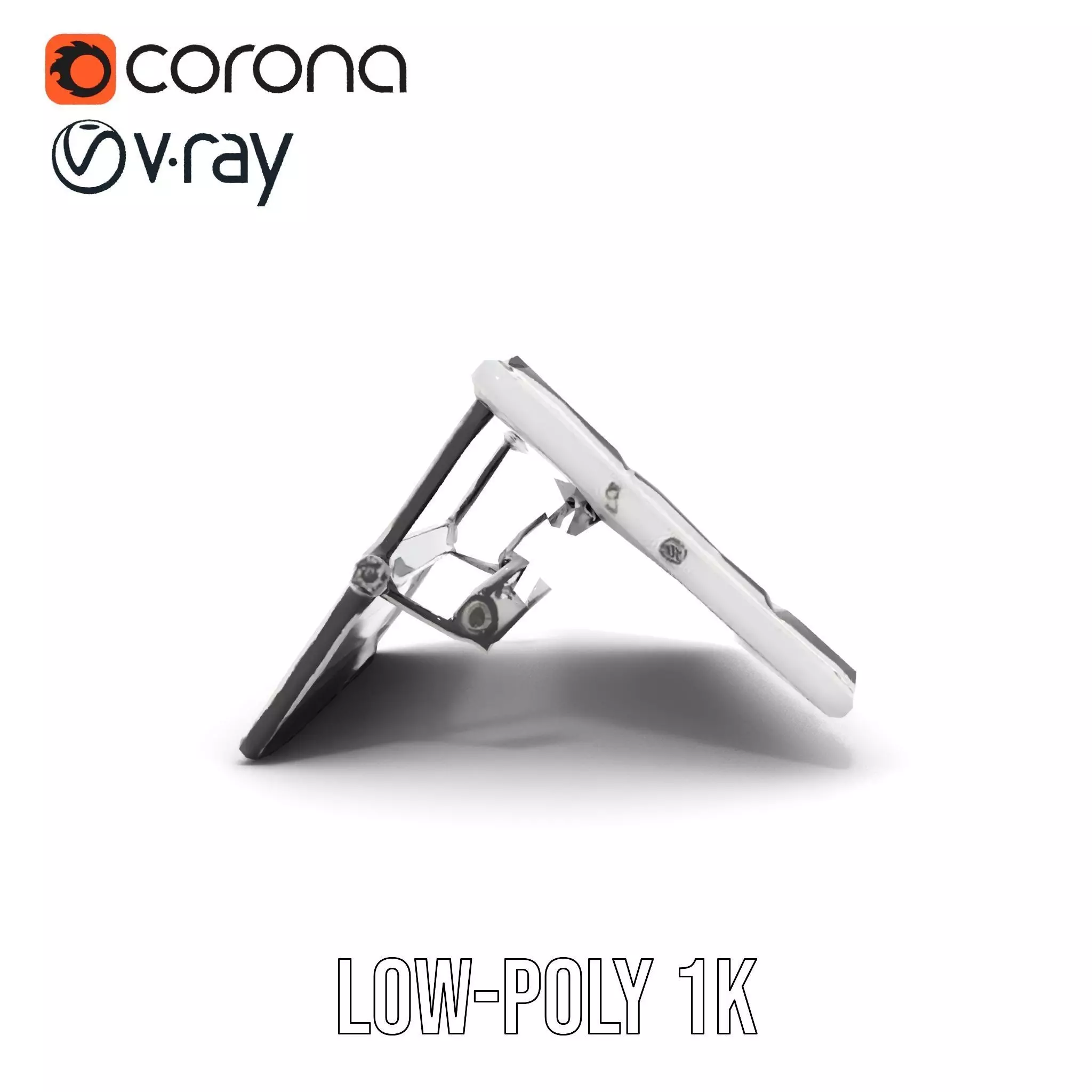 Solar Panel Adjustable Stand Model Pack Low-poly 3D model_23