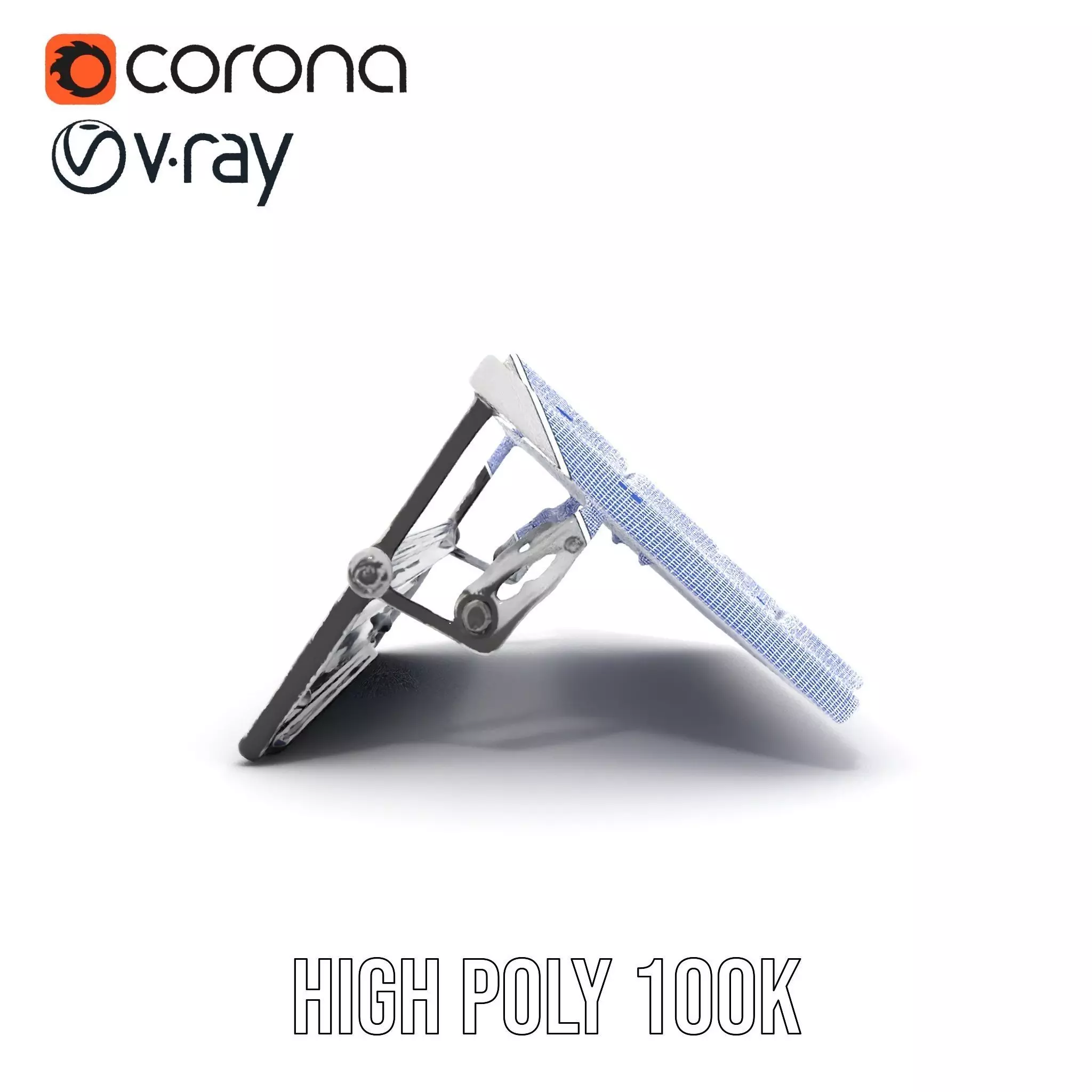 Solar Panel Adjustable Stand Model Pack Low-poly 3D model_33