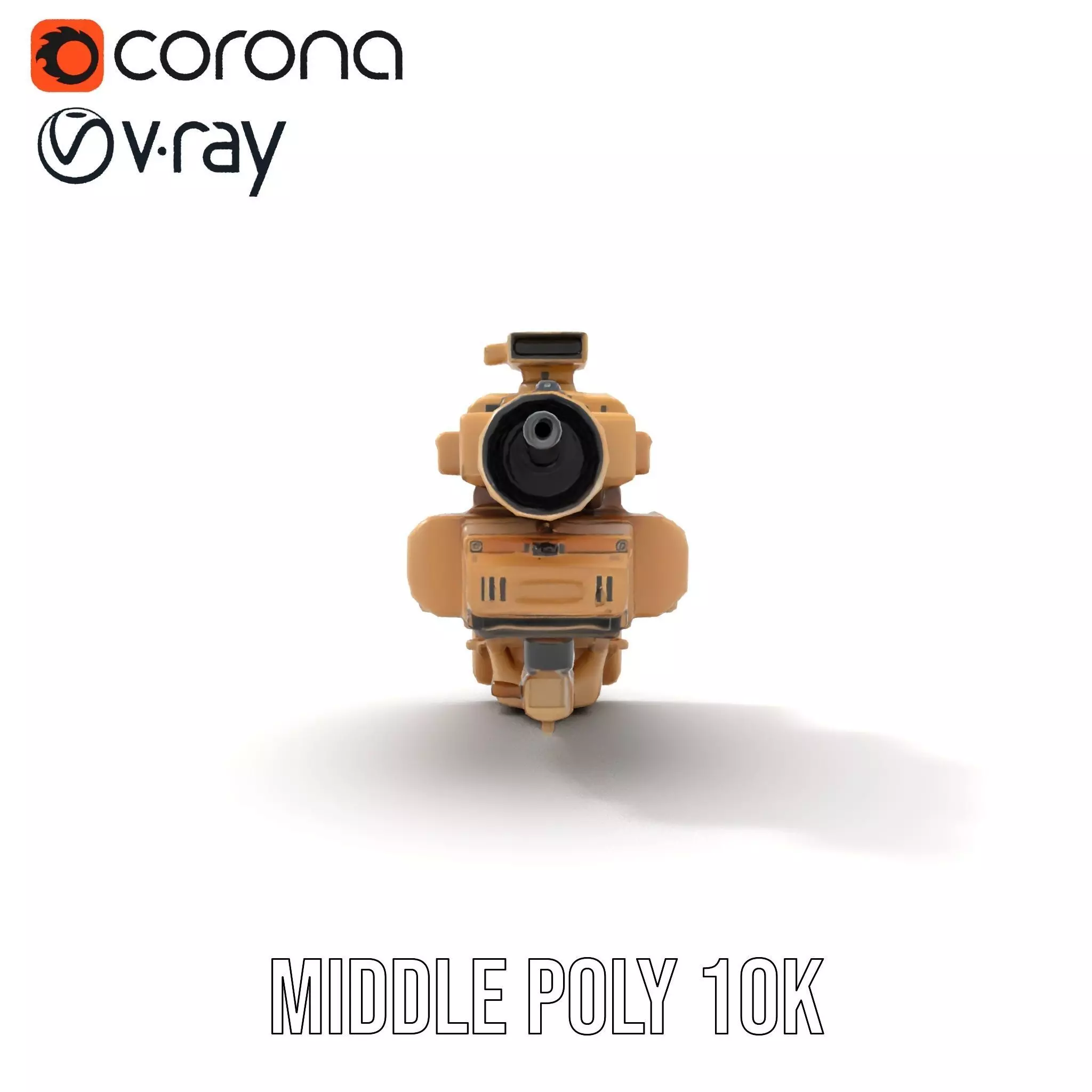 HighTech Surveillance Turret Model Pack Low-poly 3D model_13