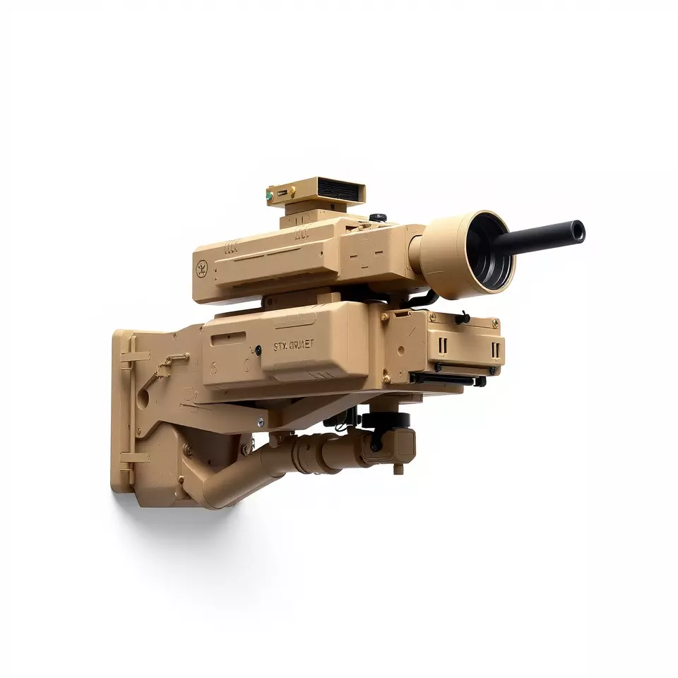 HighTech Surveillance Turret Model Pack Low-poly 3D model_2