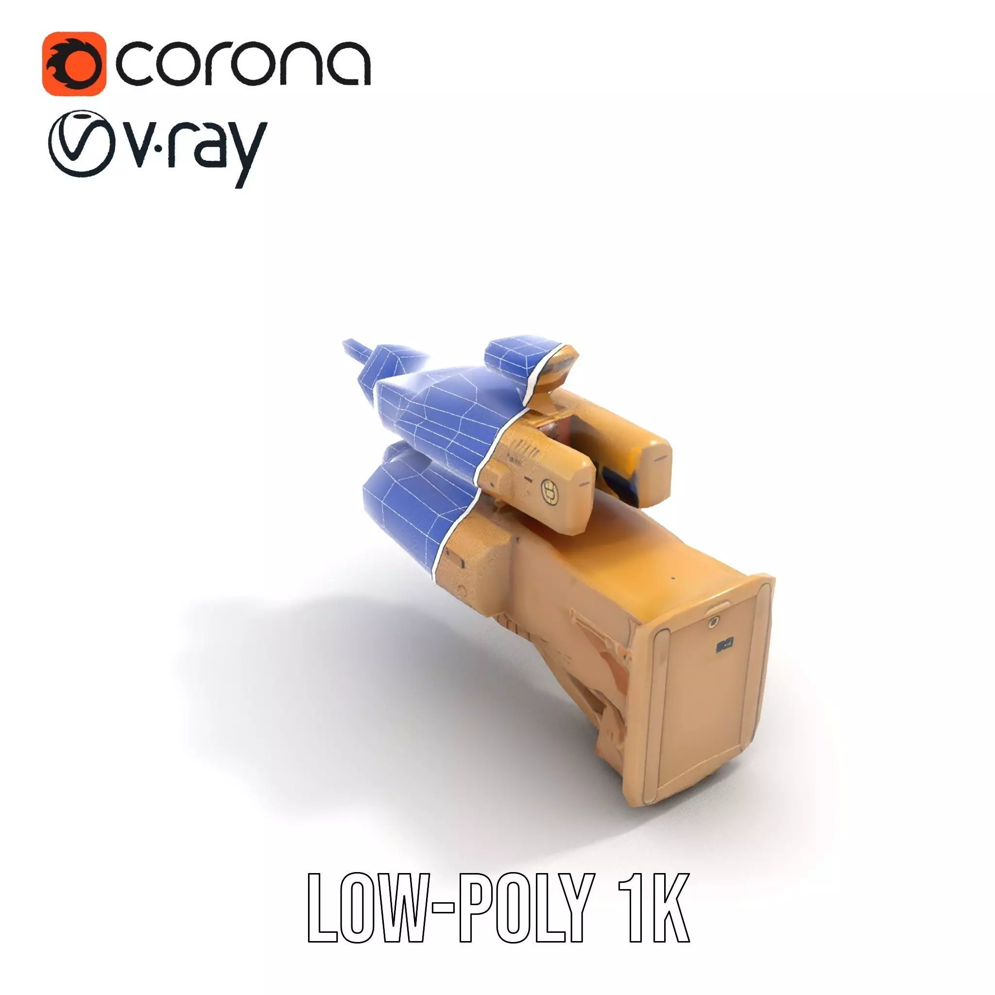 HighTech Surveillance Turret Model Pack Low-poly 3D model_31