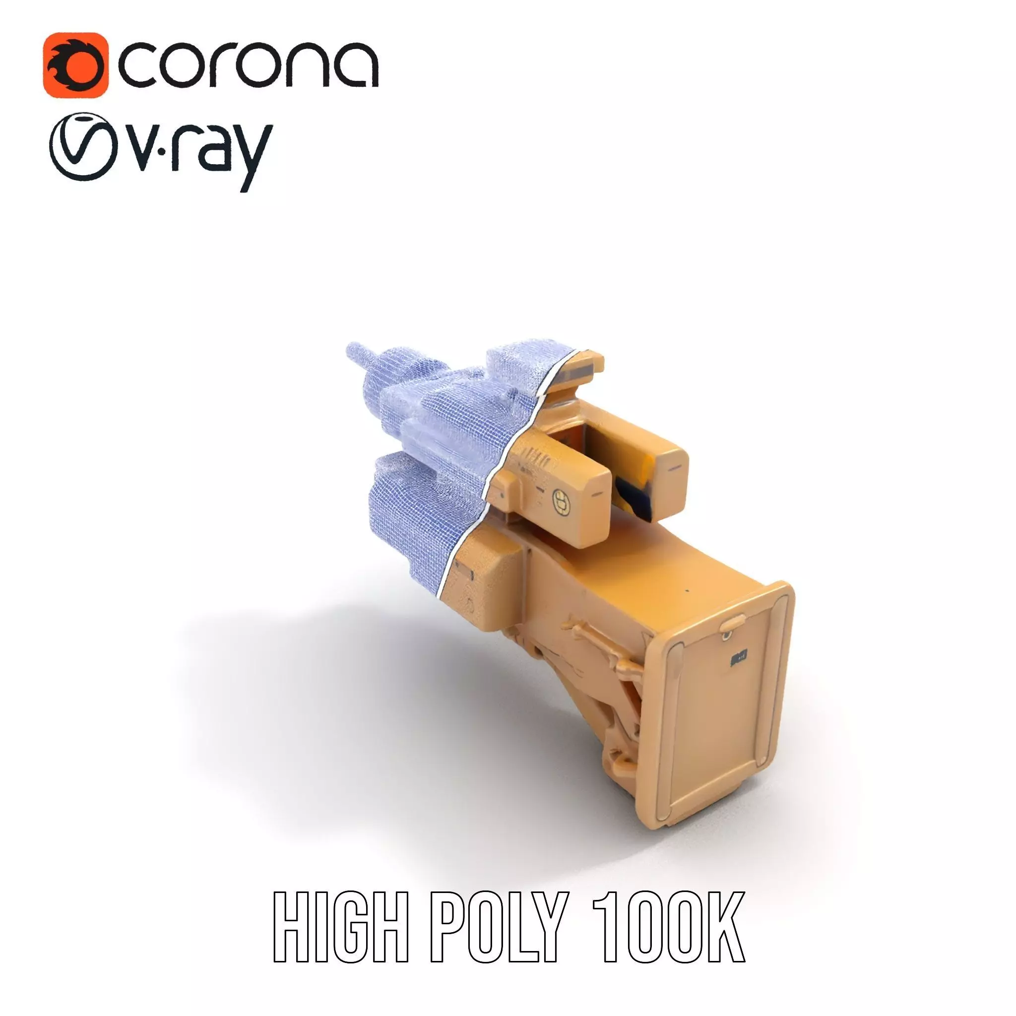 HighTech Surveillance Turret Model Pack Low-poly 3D model_26