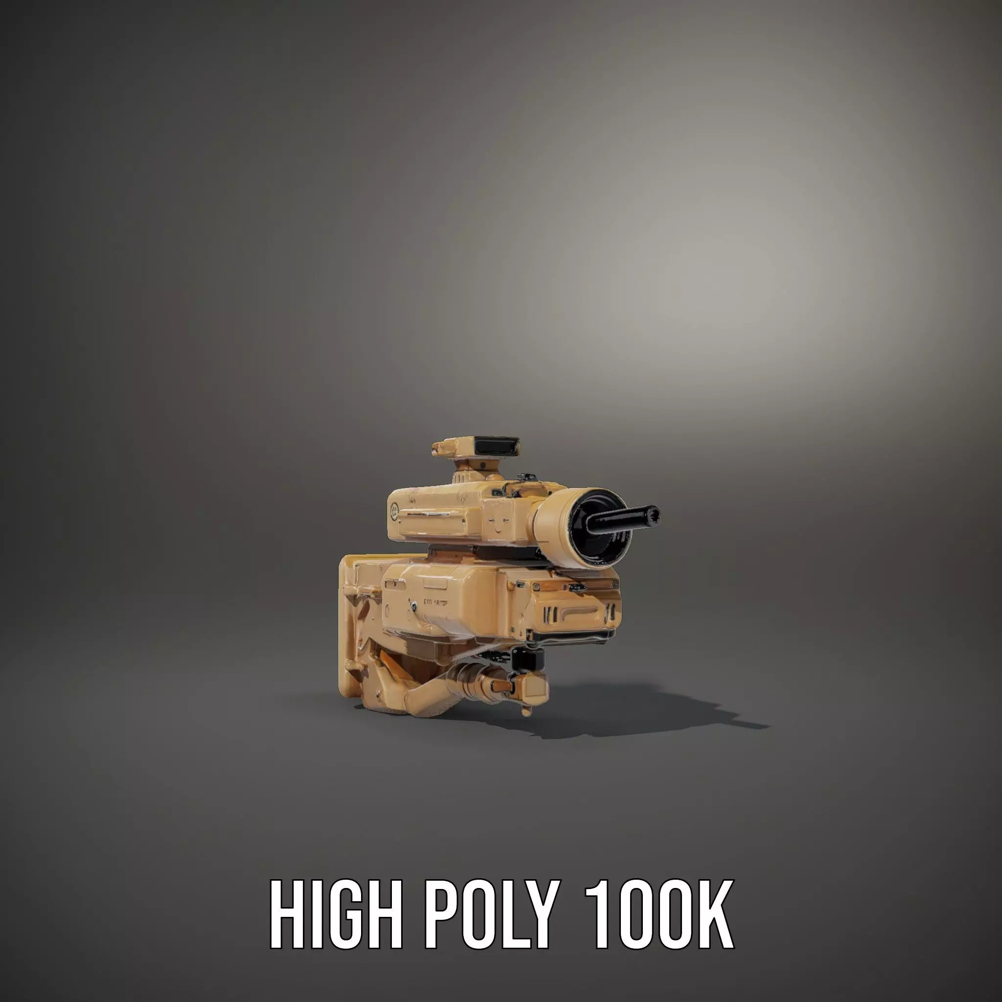 HighTech Surveillance Turret Model Pack Low-poly 3D model_10