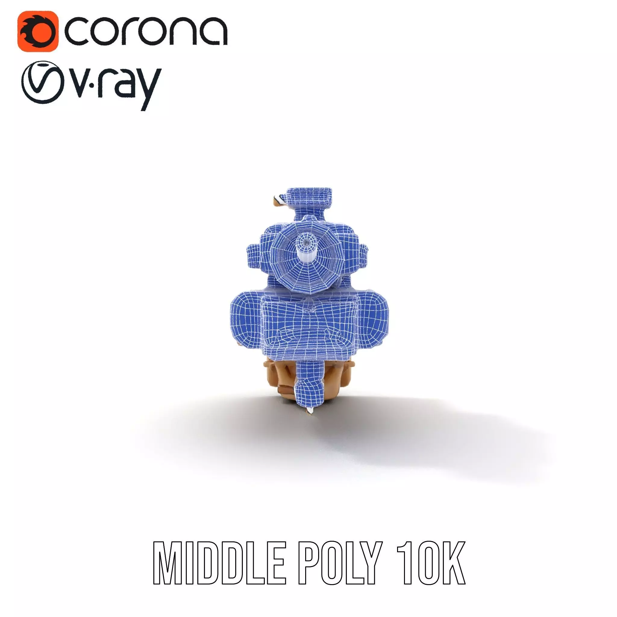 HighTech Surveillance Turret Model Pack Low-poly 3D model_27