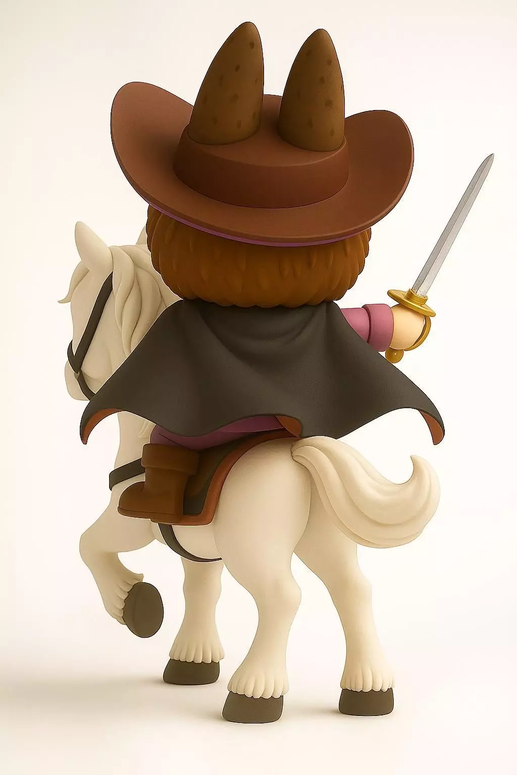 Labubu X Knight 3D print model_1