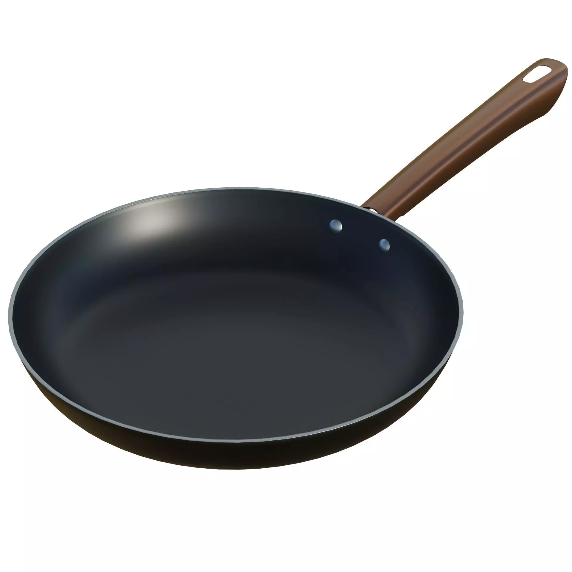 Frying Pan Low-poly 3D model_4