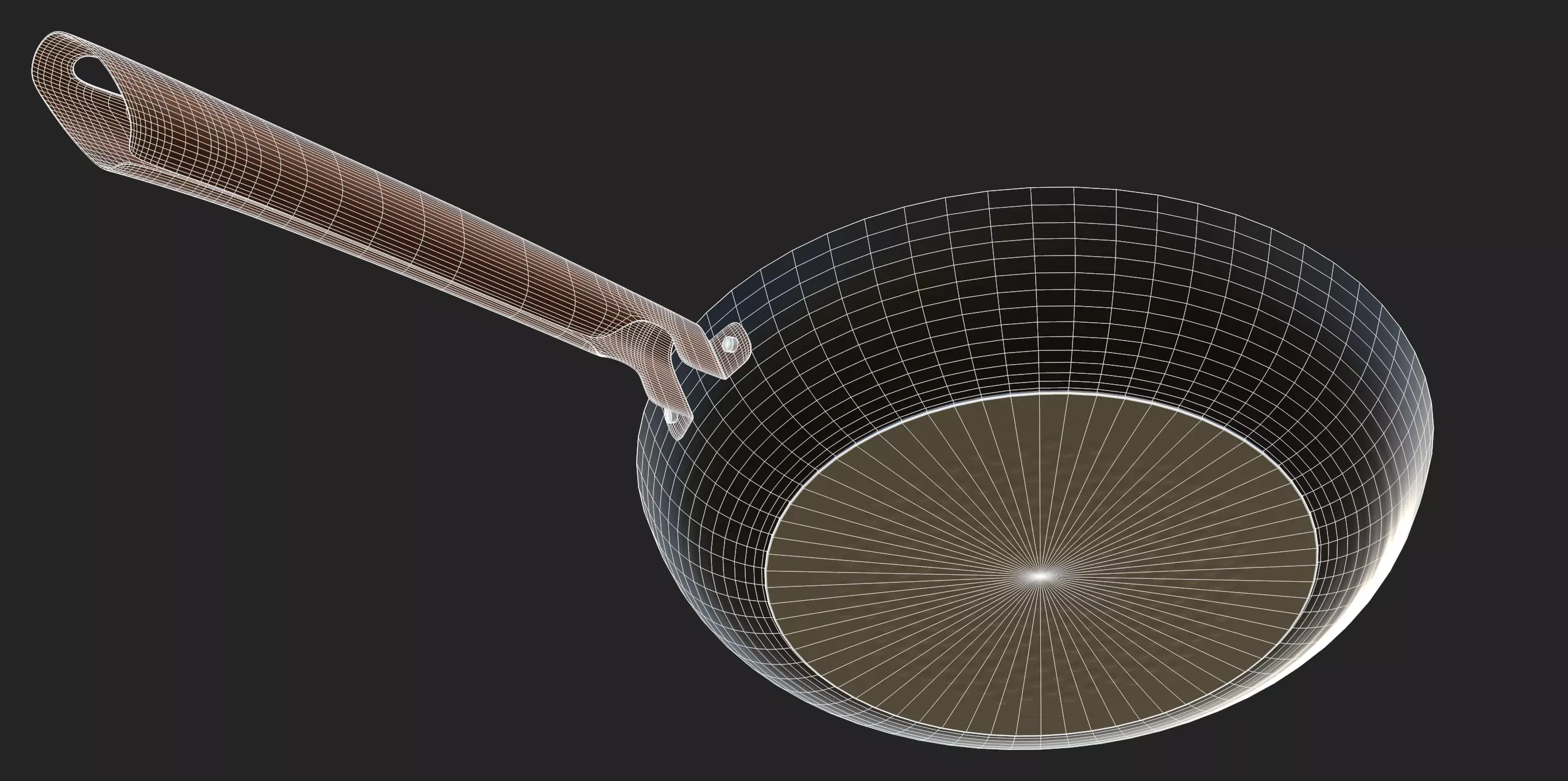 Frying Pan Low-poly 3D model_14