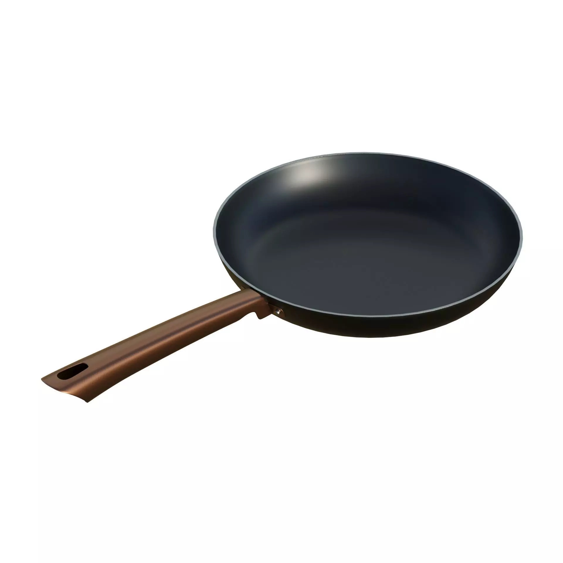 Frying Pan Low-poly 3D model_1