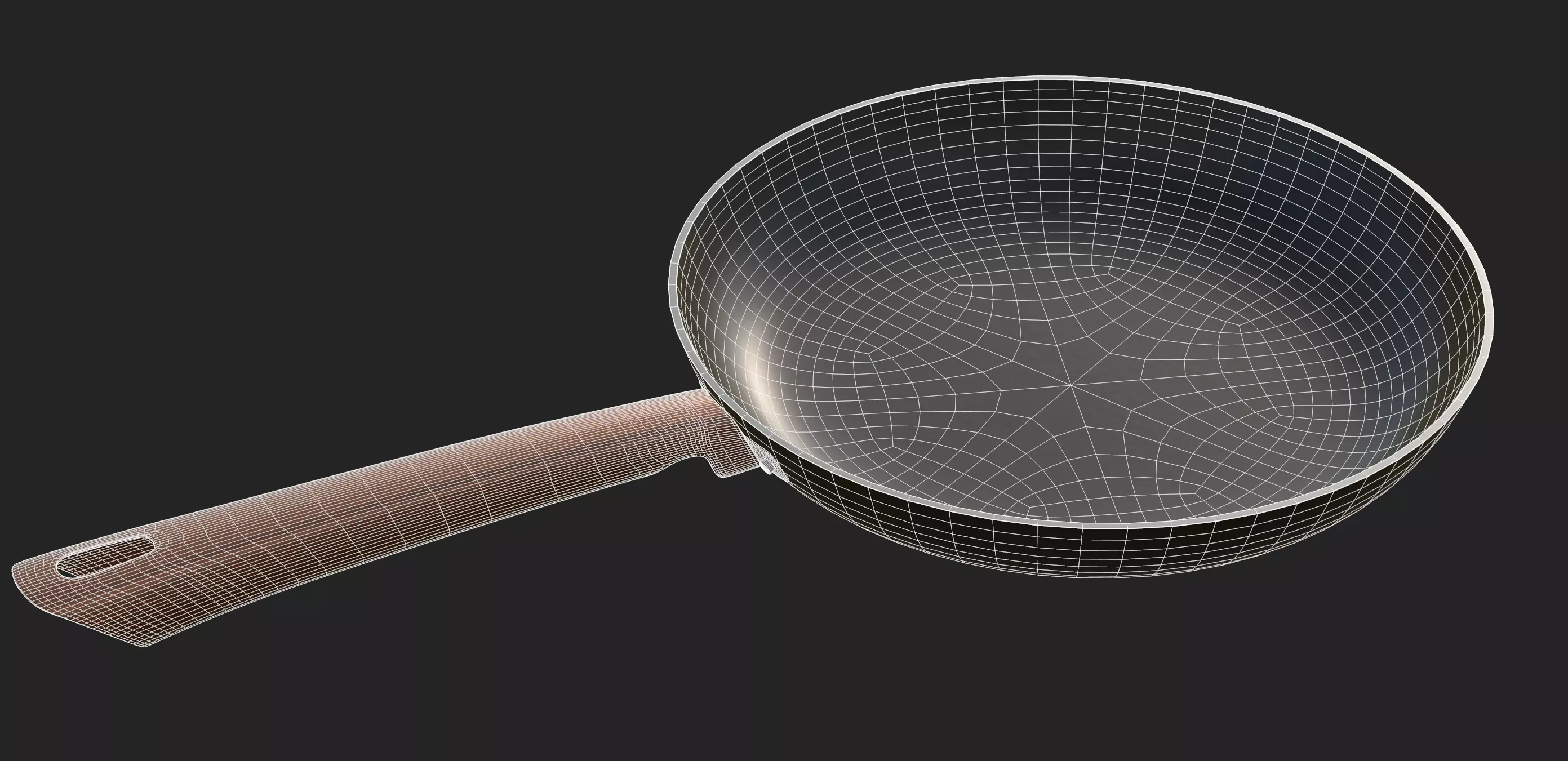 Frying Pan Low-poly 3D model_13