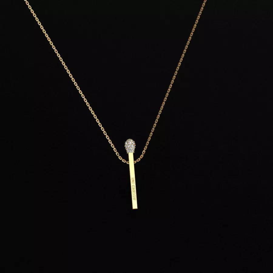 Pendant a match 3D print model_0