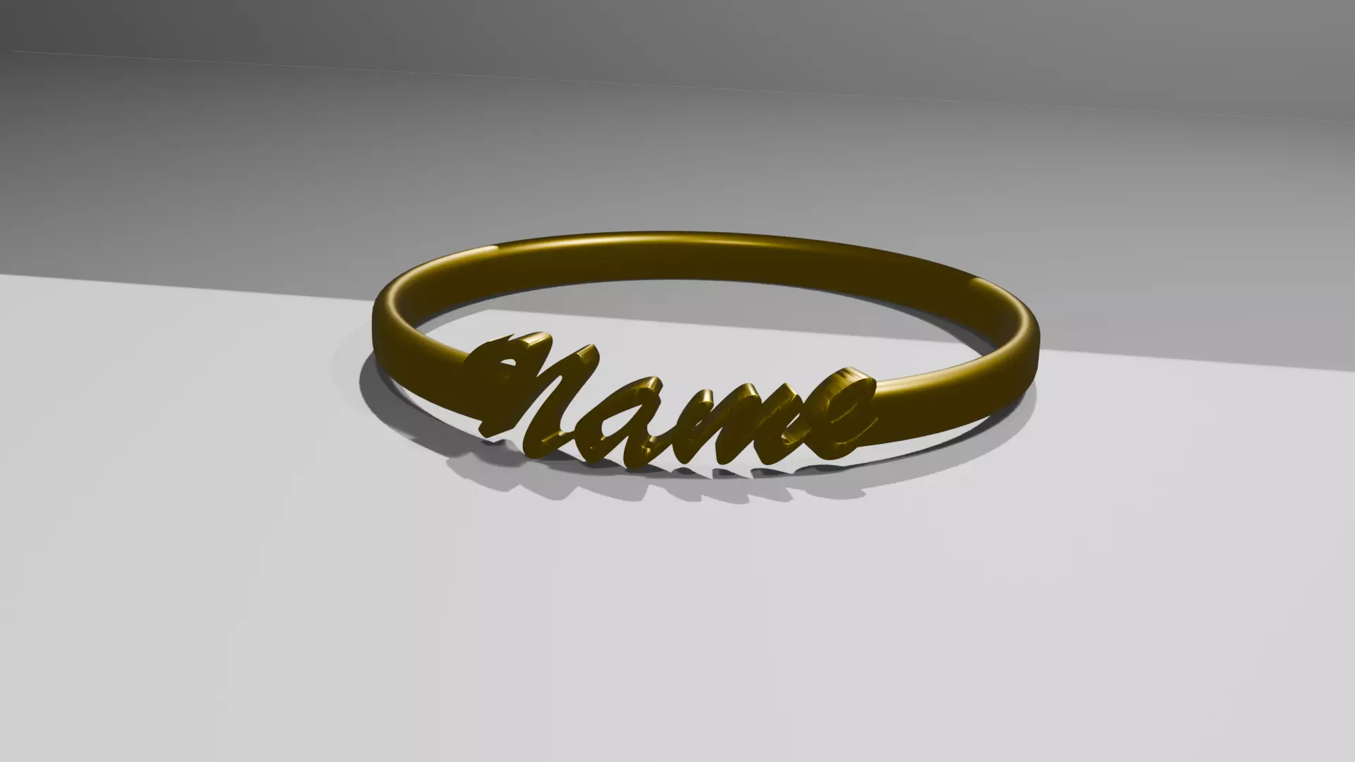 Custom Gold Name Ring Personalized Jewelry 3D Model 3D print model_0