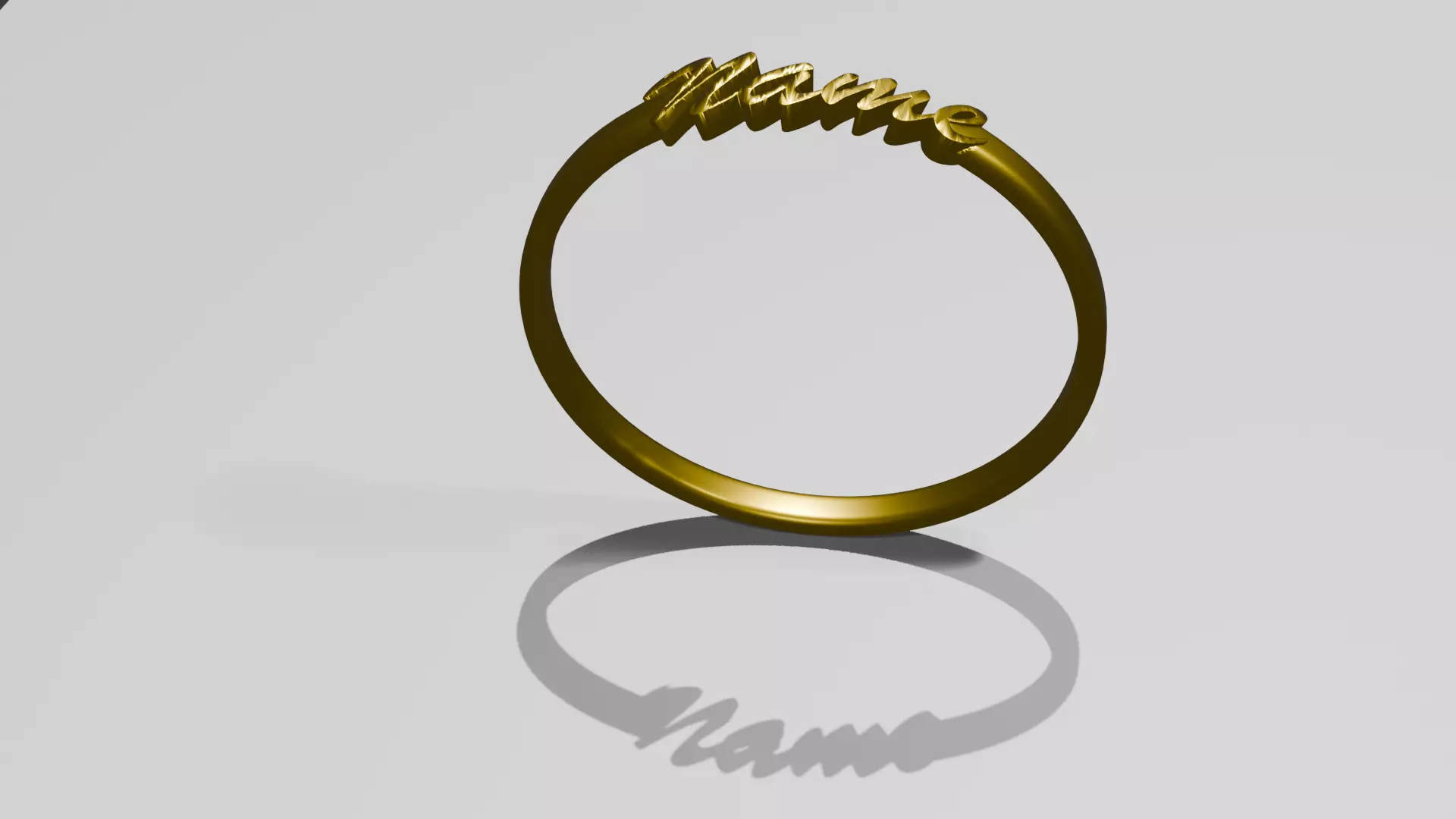 Custom Gold Name Ring Personalized Jewelry 3D Model 3D print model_2