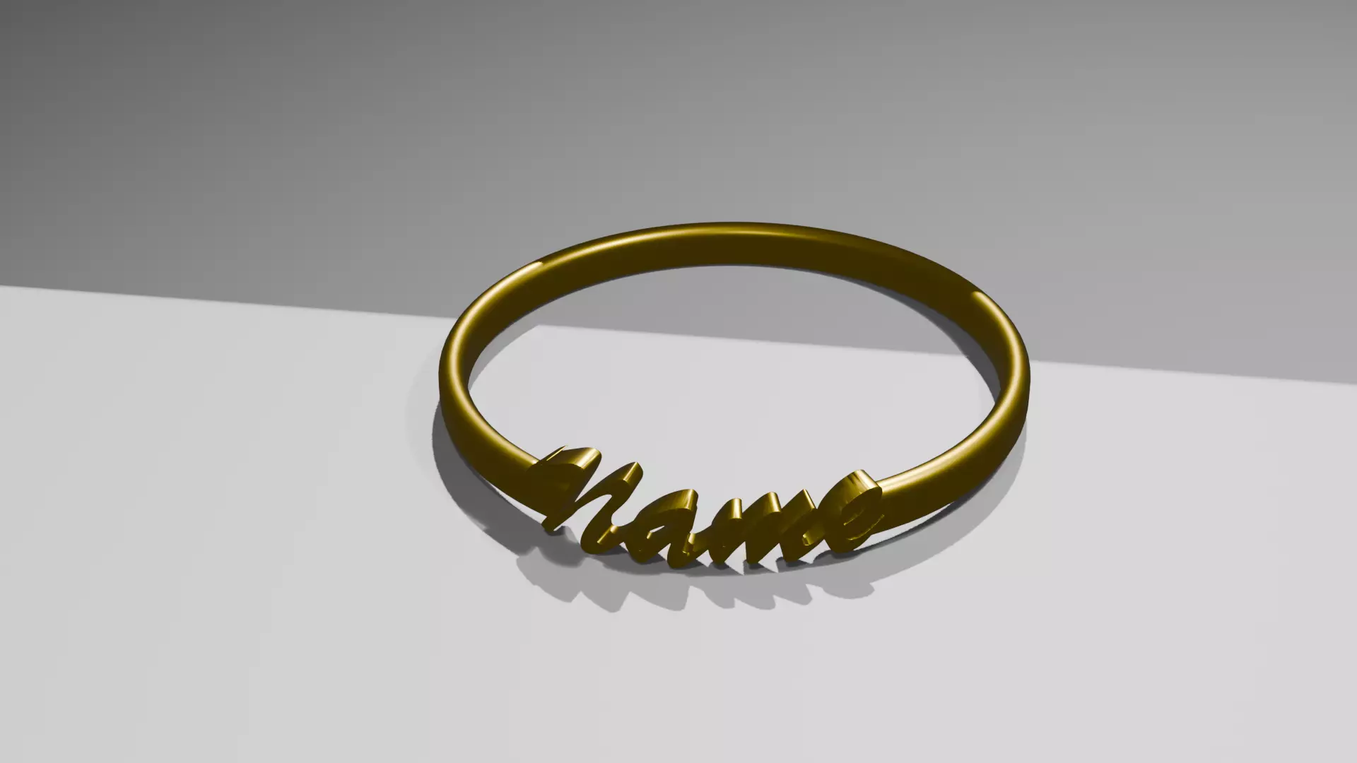 Custom Gold Name Ring Personalized Jewelry 3D Model 3D print model_1