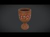 Wooden Goblet Low-poly 3D model_1