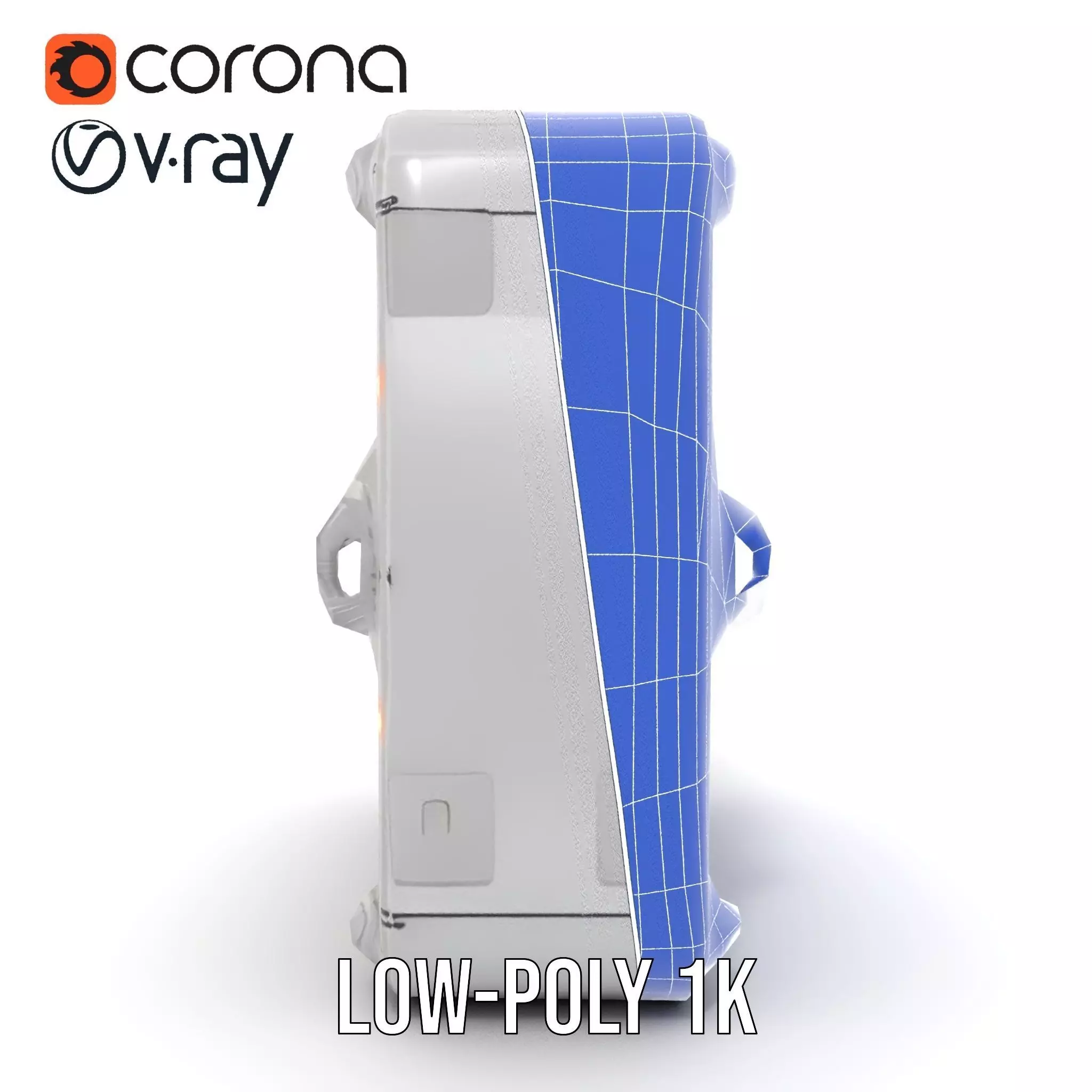 SciFi Vault Door Model Pack with Red LED Lights Low-poly 3D model_27